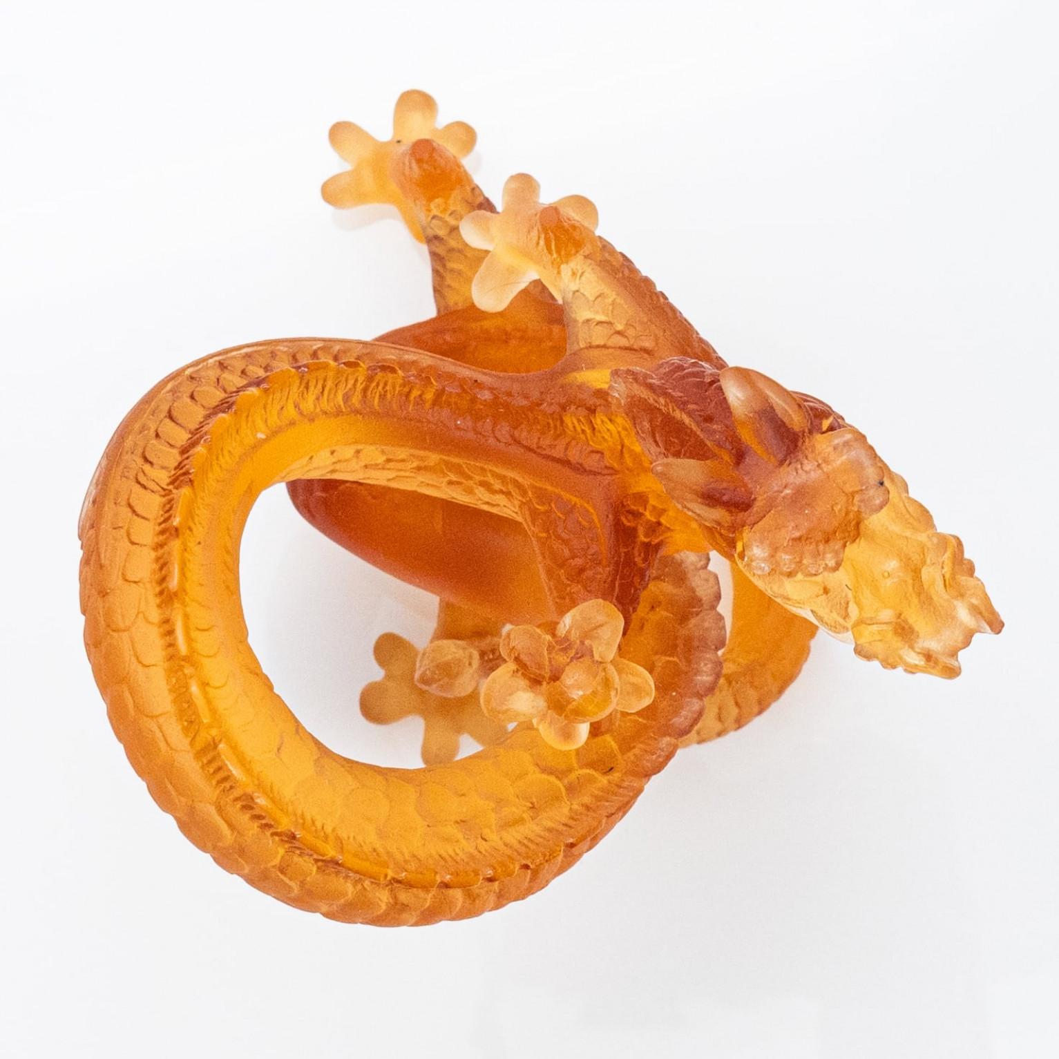 Daum Pâte de Verre Set Dragons, marrone miele opalescente, Francia, 1990 in vendita 1