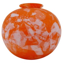 Daum Raro grande vaso francese Art Deco Marmoreo, 1920