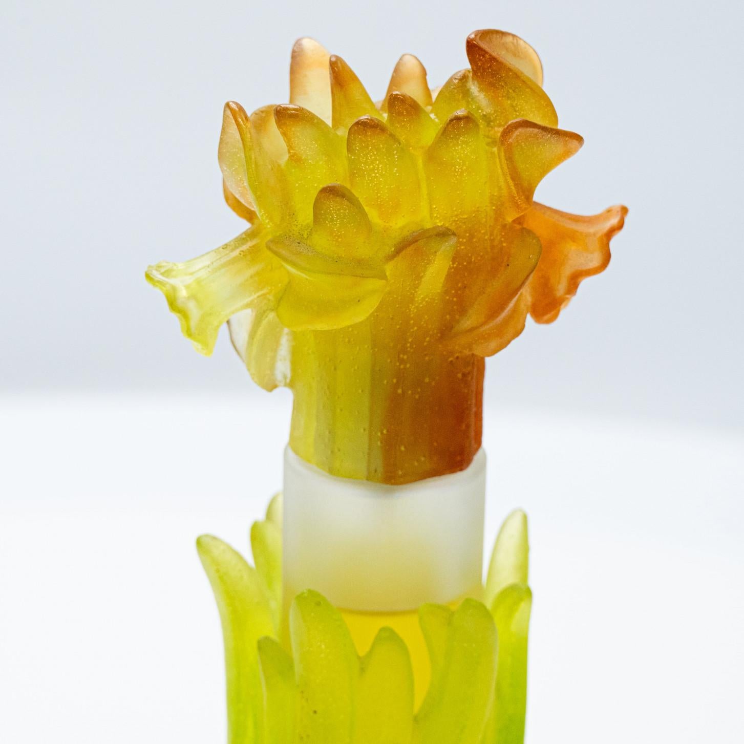Set di flaconi di profumo Daum, Pâte De Verre, Orange Green and Yellow, Francia in vendita 2