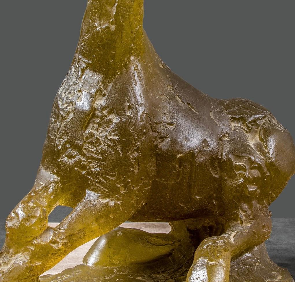  Daum Signed Maurice Legendre Pate-de-Verre Horse Sculpture

Wonderful 