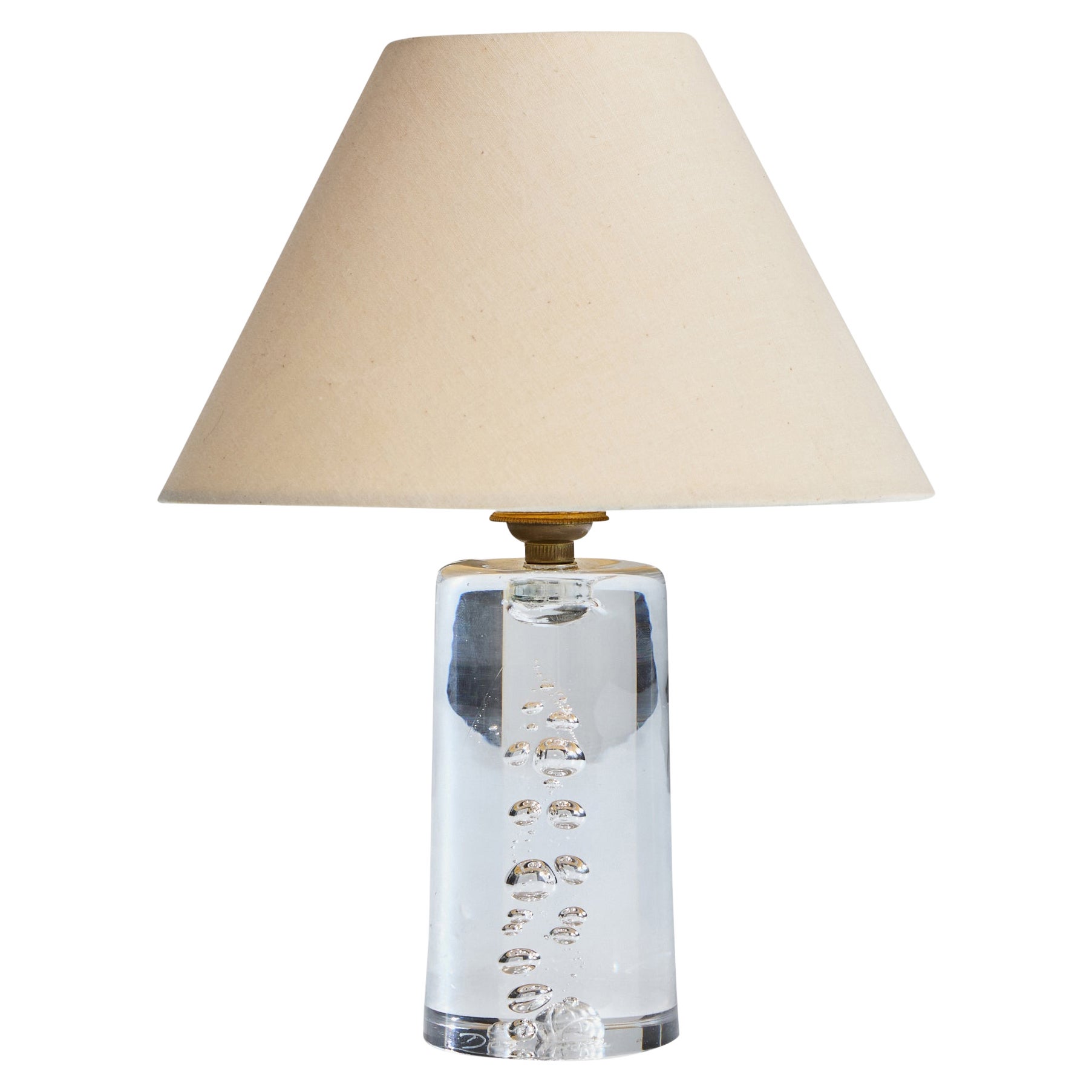 Daum, Lámpara de mesa, Cristal, Latón, Francia, Años 50 en venta