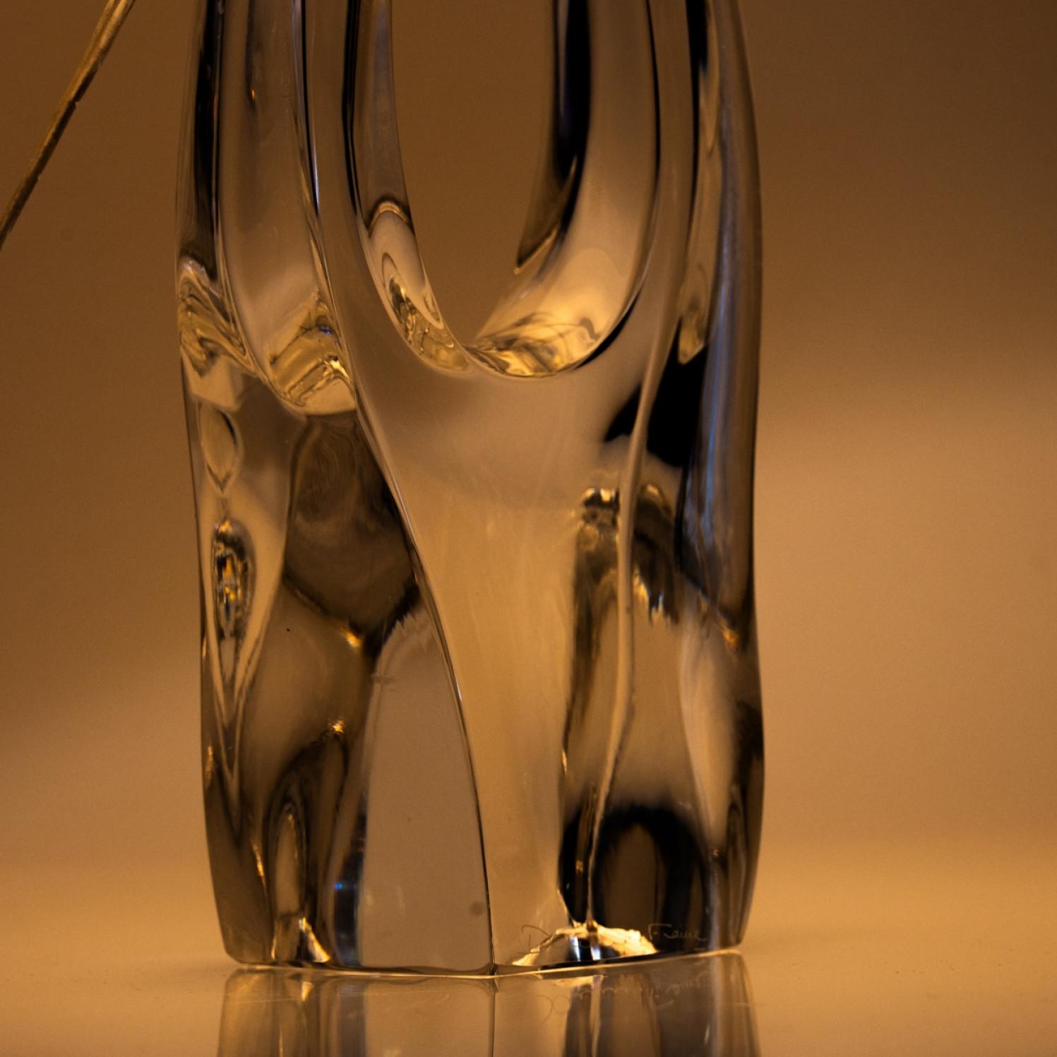 Lampe de table Daum Trou en cristal, France en vente 3