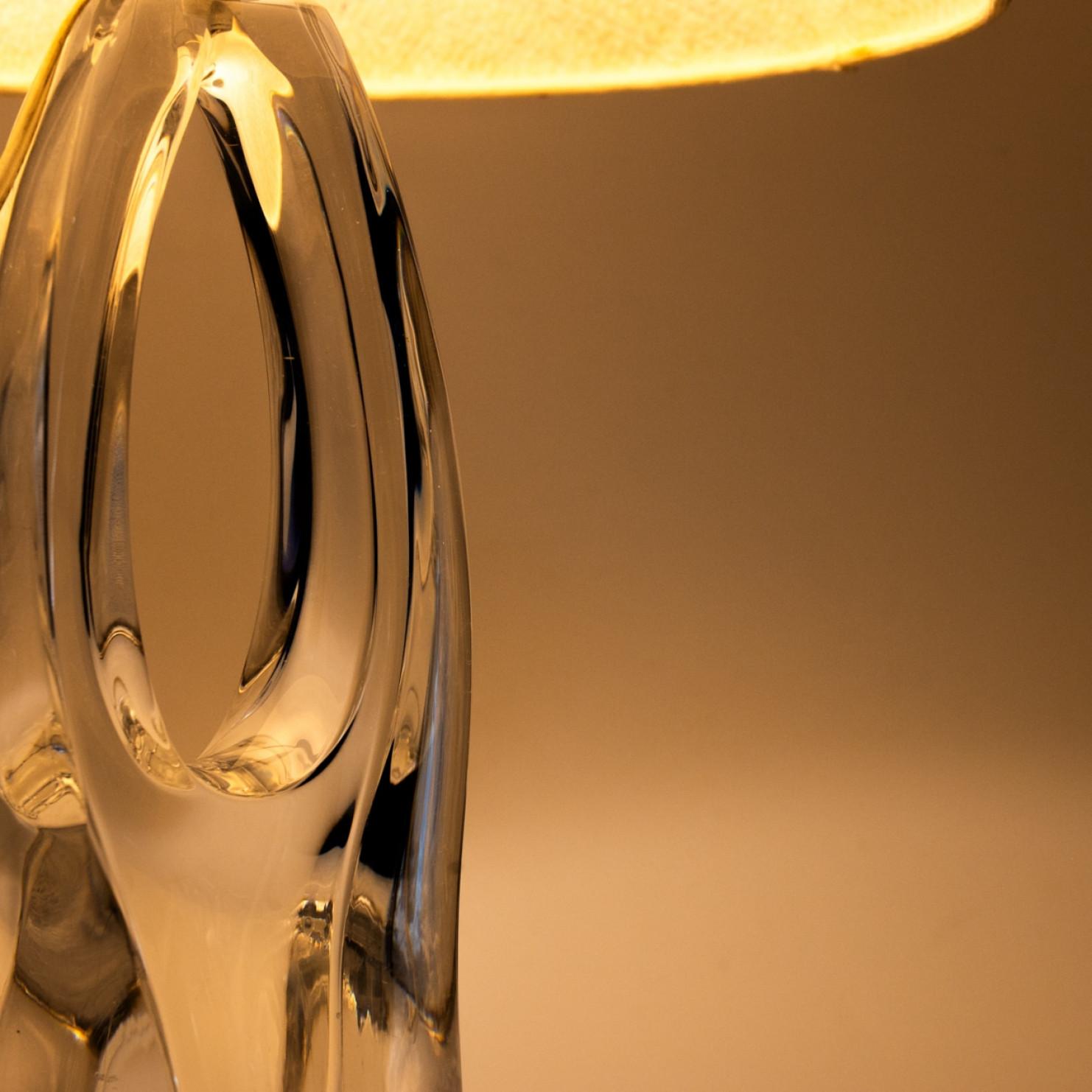 Fait main Lampe de table Daum Trou en cristal, France en vente