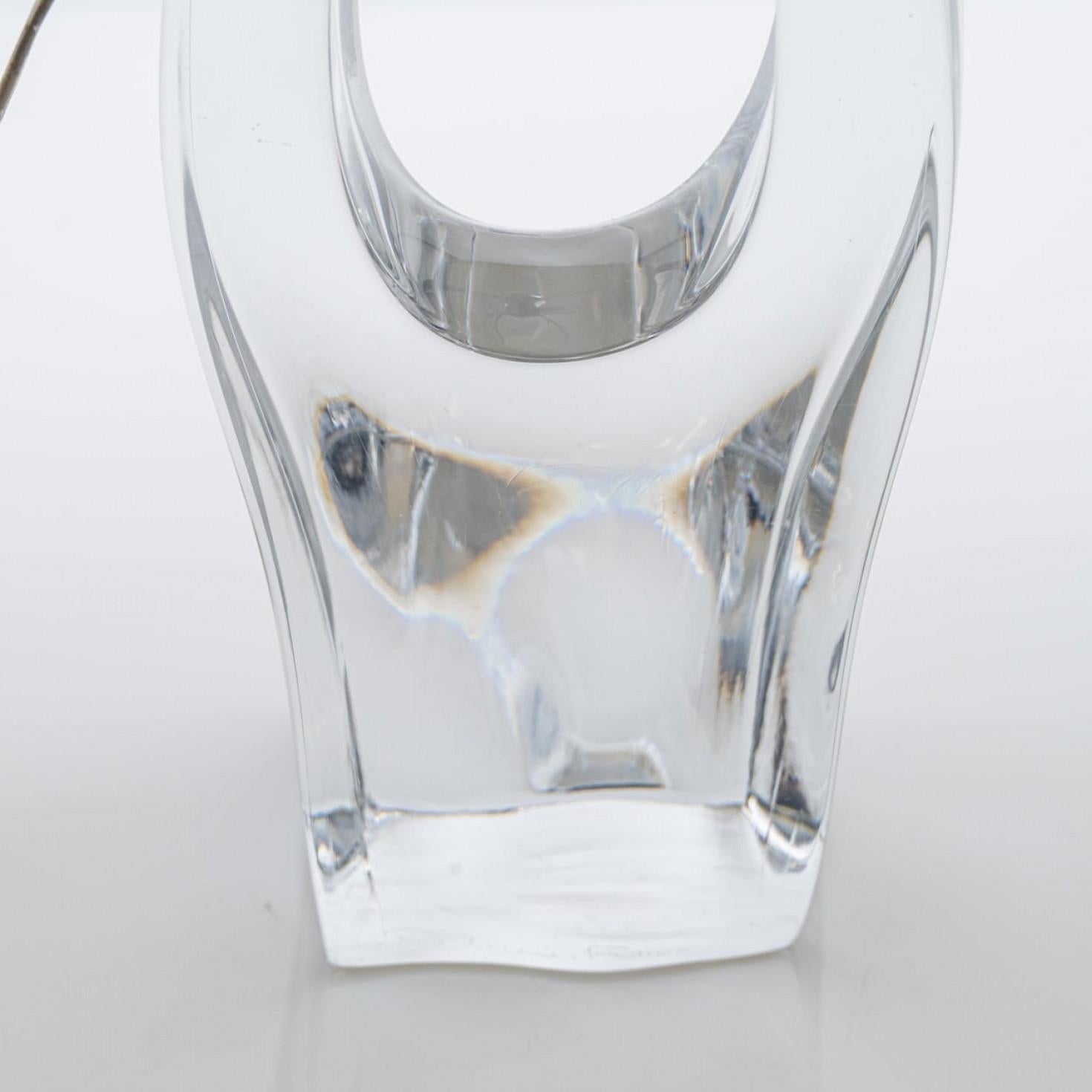 Fin du 20e siècle Lampe de table Daum Trou en cristal, France en vente