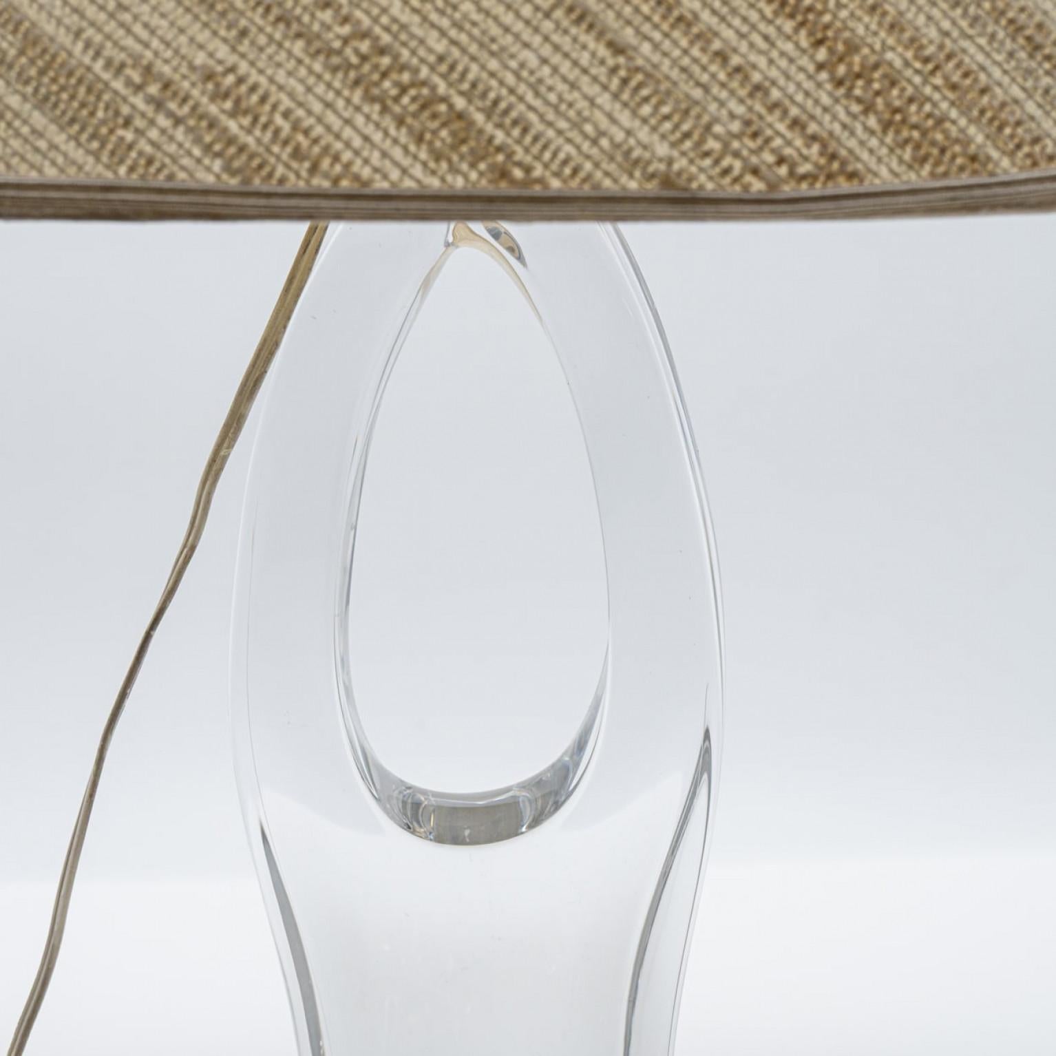 Verre Lampe de table Daum Trou en cristal, France en vente