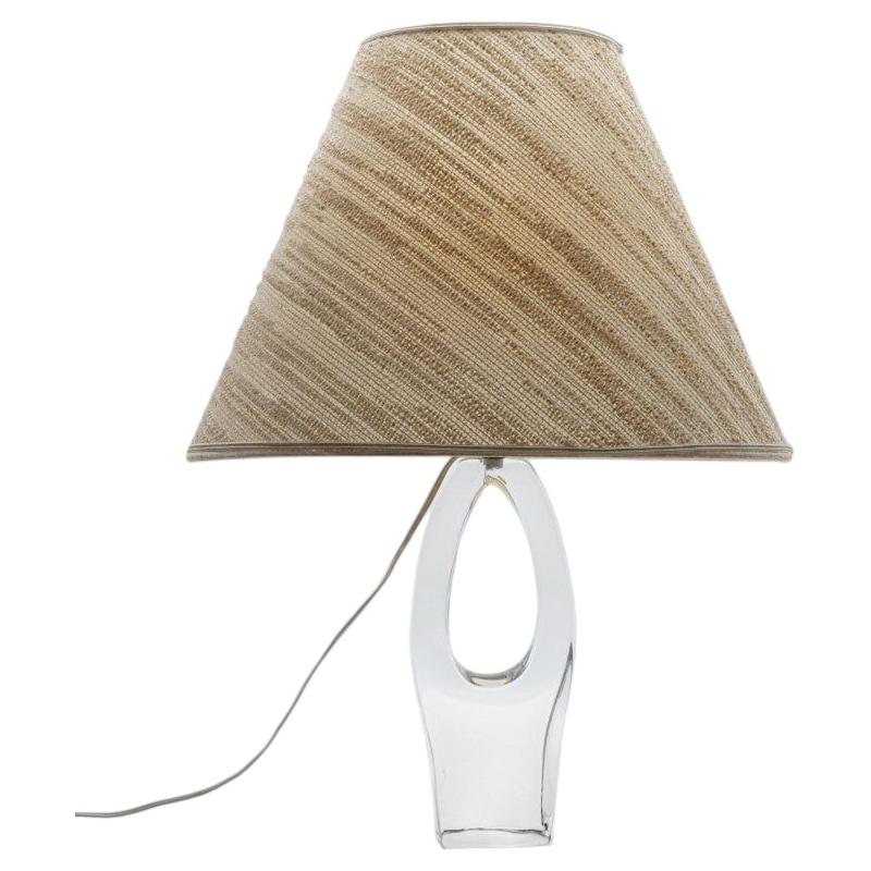 Daum Table Lamp Hole in Crystal Glass, France