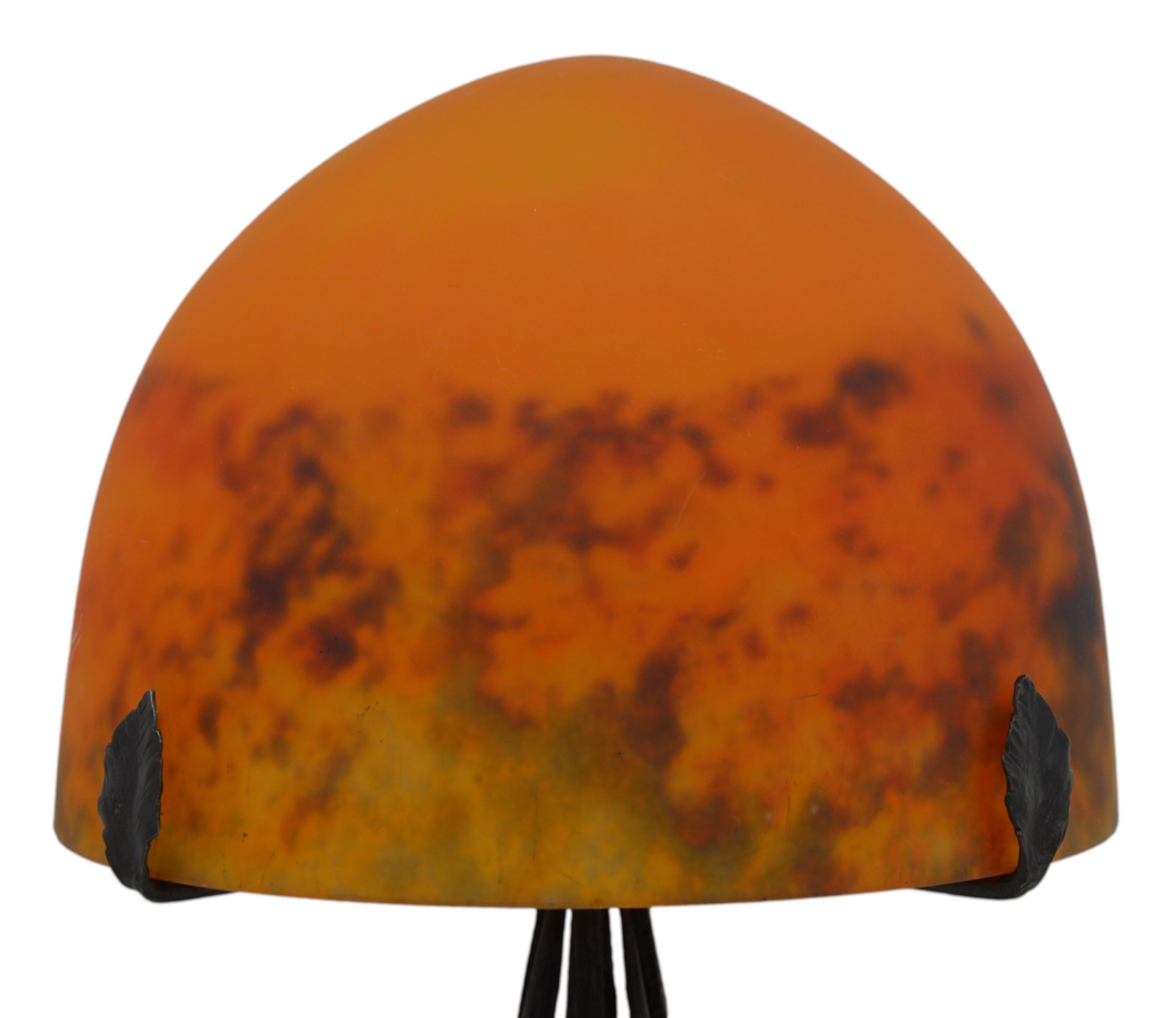Art Deco Daum Table Lamp, 1920 For Sale