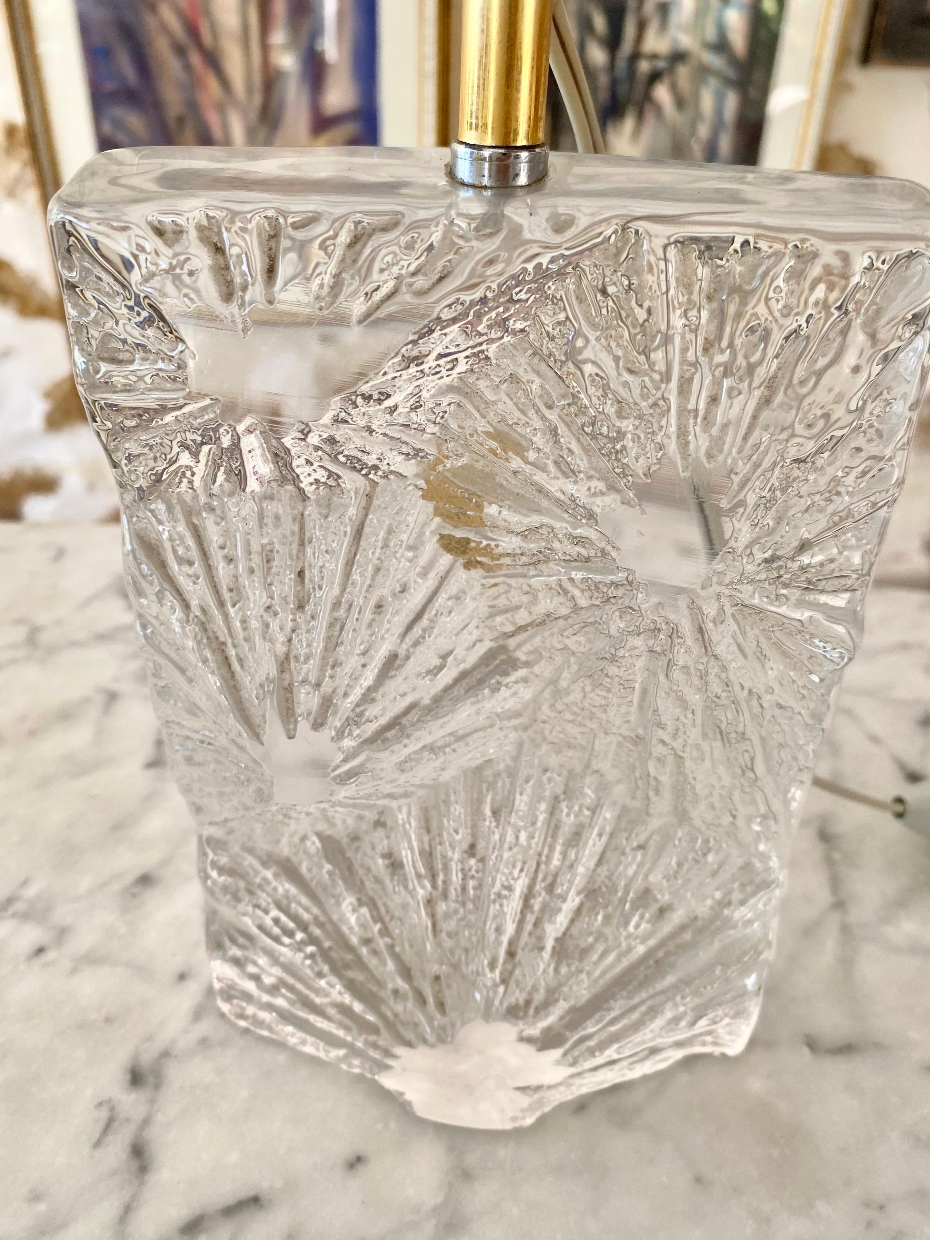 Kristall-Tisch „Thistle“ aus vergoldetem Gold von Daum aus den 1950er Jahren, Frankreich im Zustand „Gut“ im Angebot in La xara, VC