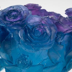 Daum Vase, Roses Ultraviolet Model, 20th Century.