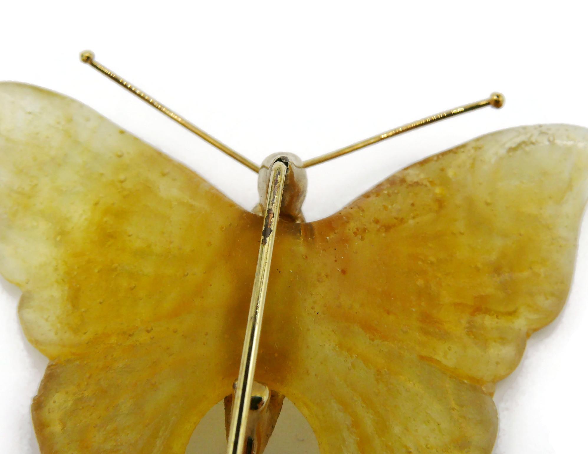 DAUM Vintage Butterfly Lapel Pin Brooch For Sale 7