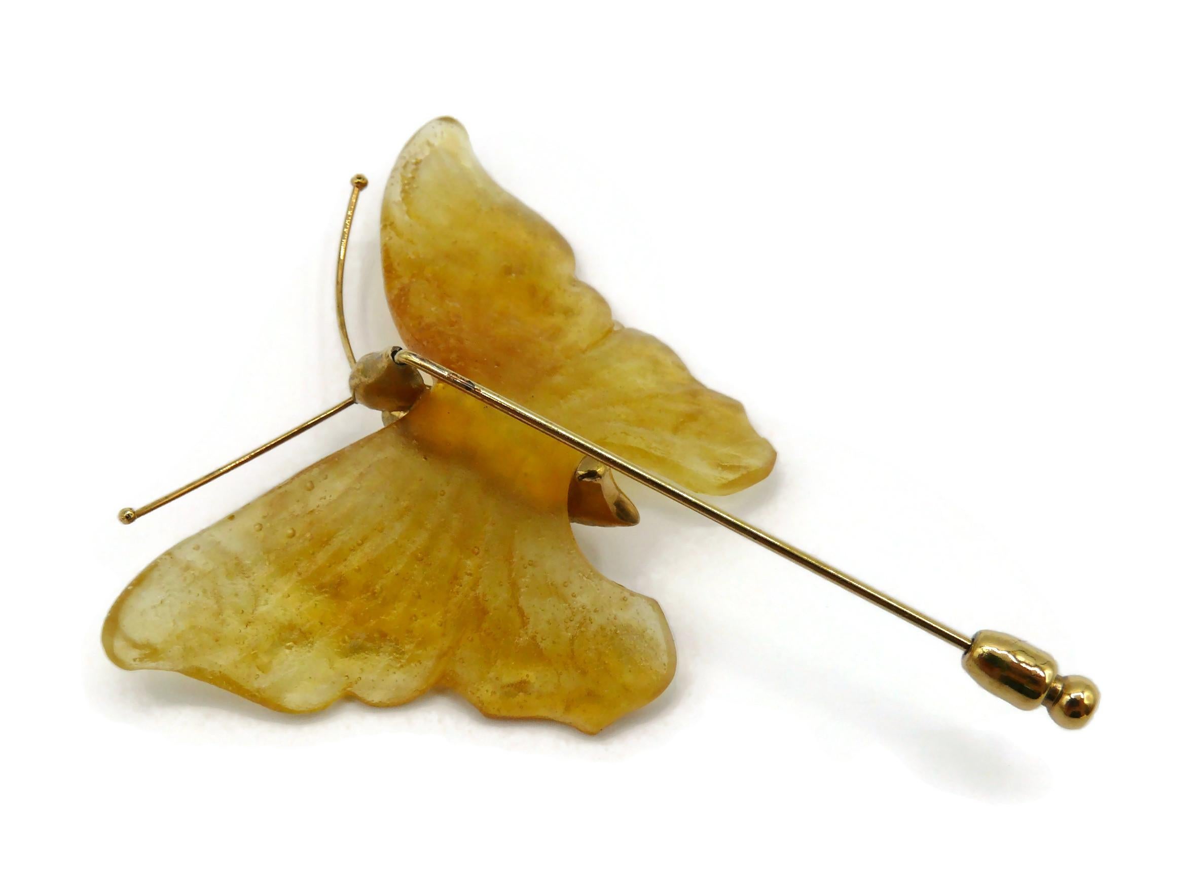 DAUM Vintage Butterfly Lapel Pin Brooch For Sale 3