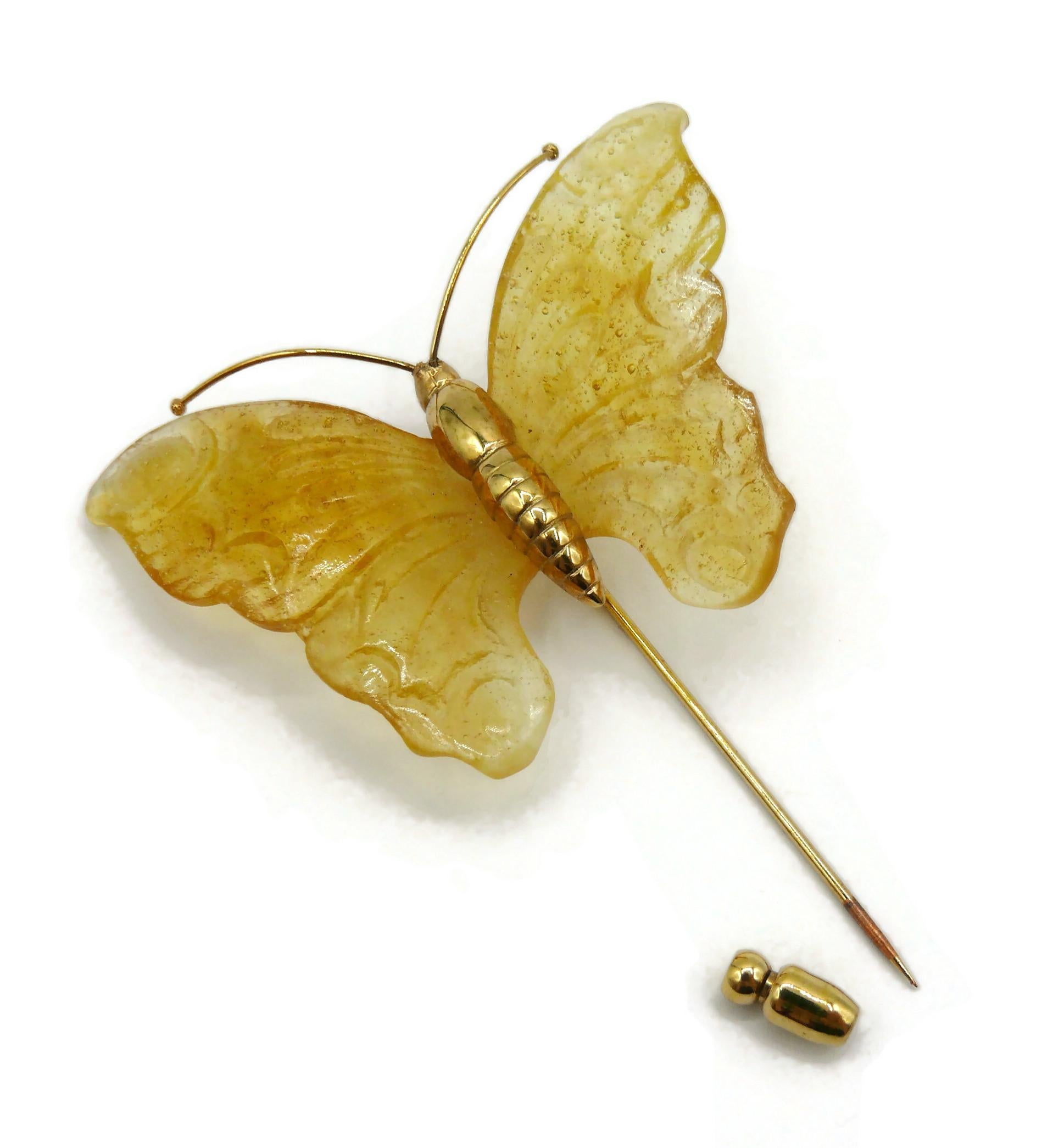 DAUM Vintage Butterfly Lapel Pin Brooch For Sale 4