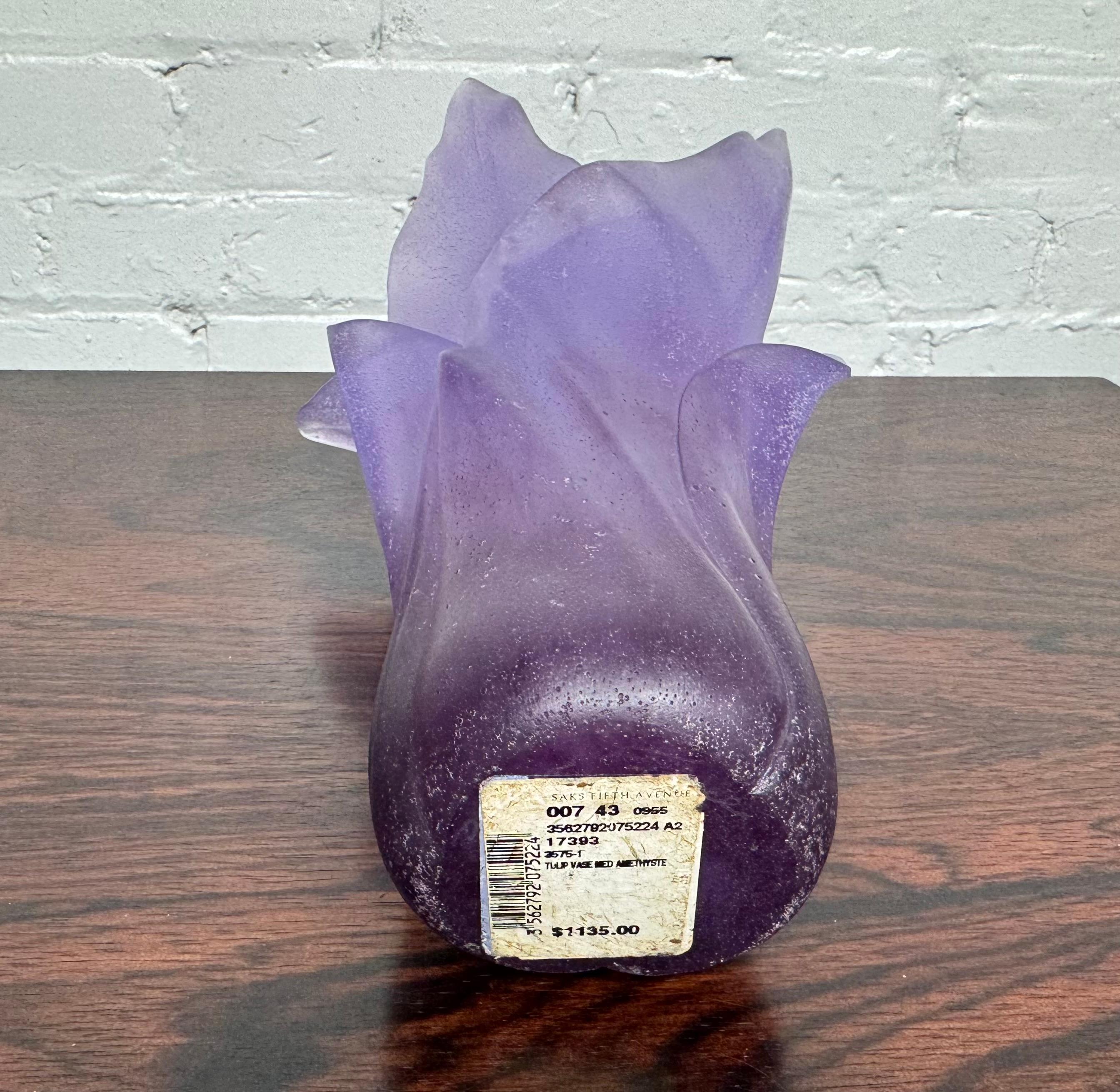 Vaso Daum Violet Amethyst Pate de Verre,  Stile Art Nouveau / Art Deco in vendita 2