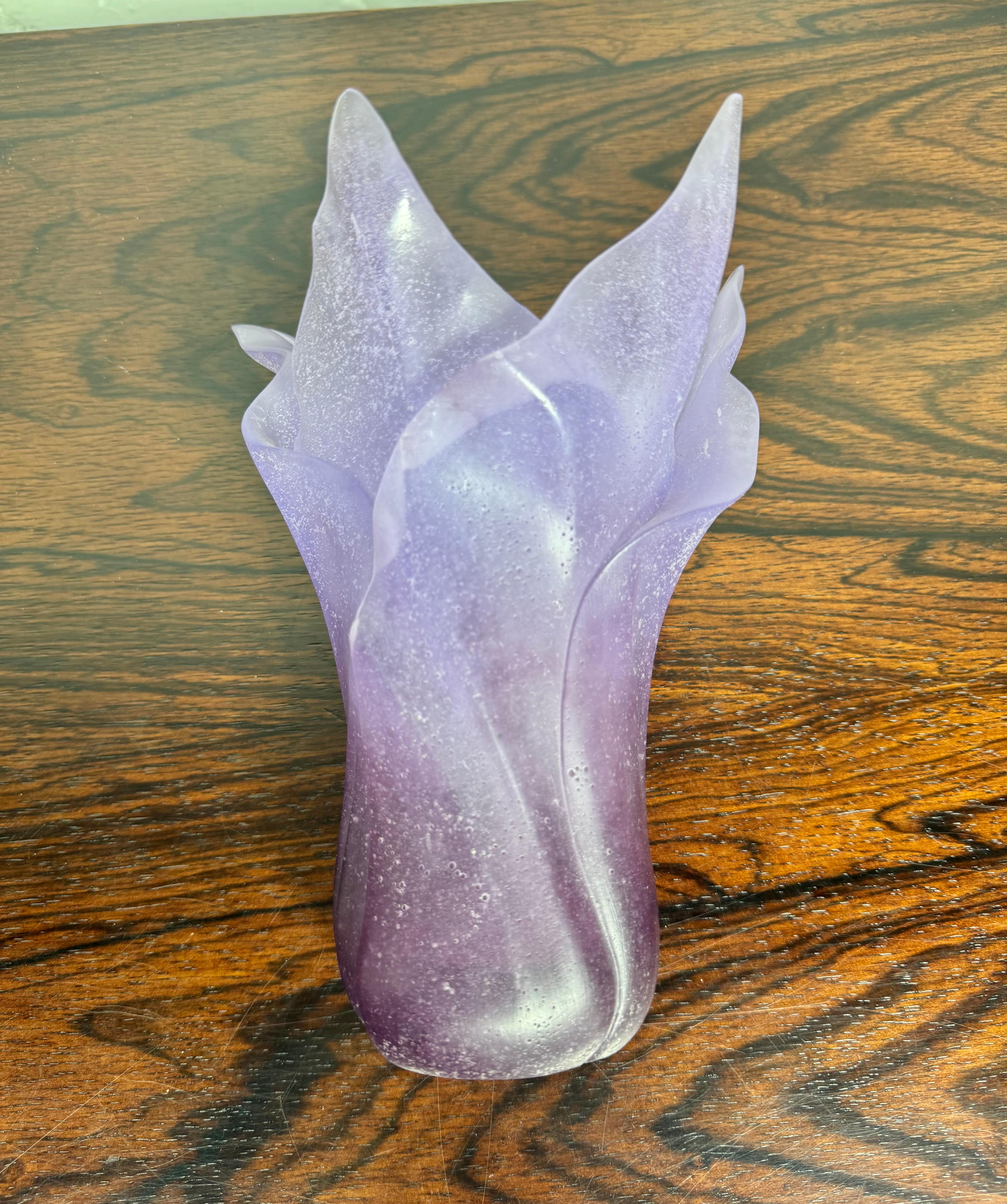 Art Déco Vaso Daum Violet Amethyst Pate de Verre,  Stile Art Nouveau / Art Deco in vendita