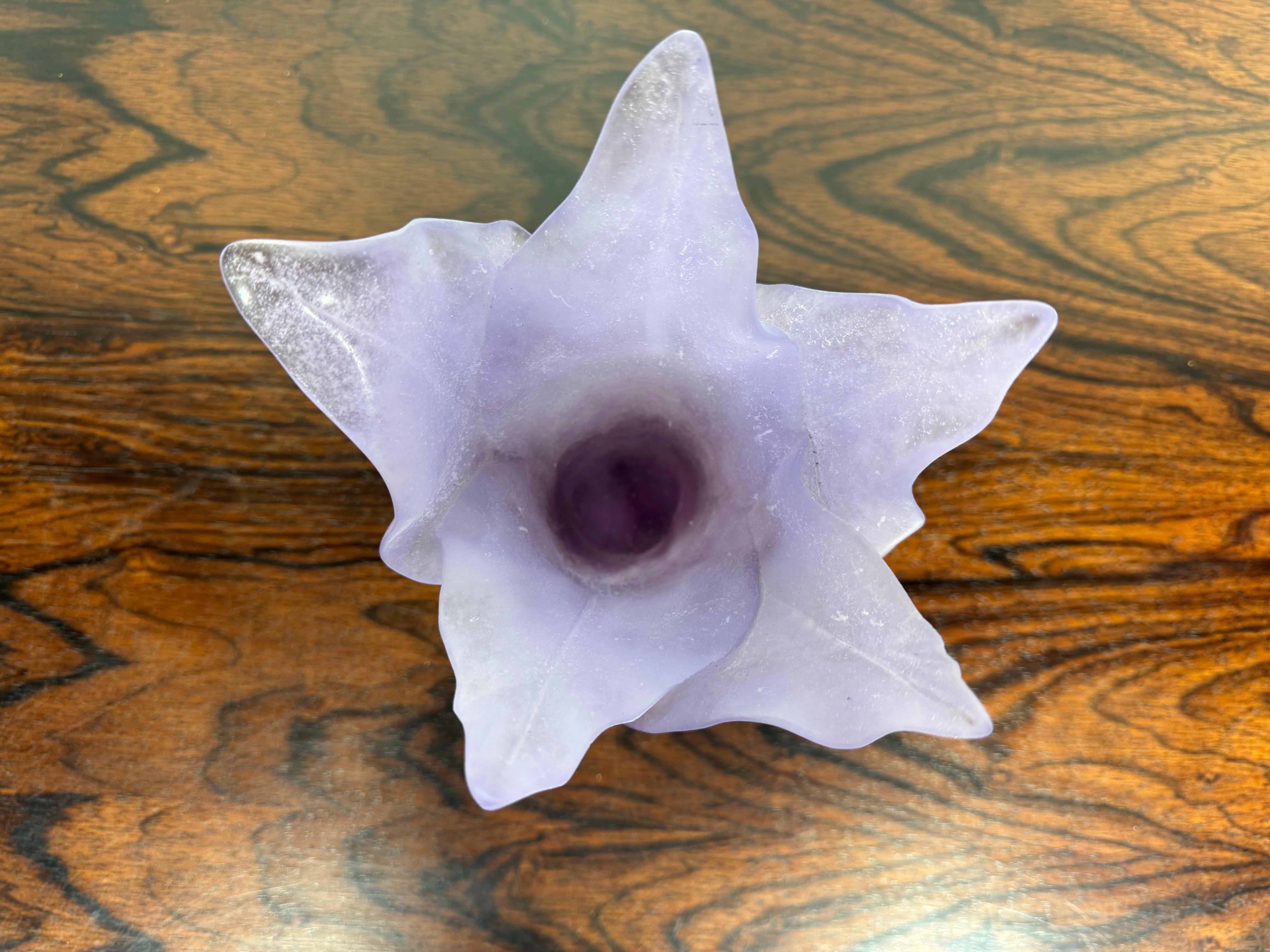 Francese Vaso Daum Violet Amethyst Pate de Verre,  Stile Art Nouveau / Art Deco in vendita
