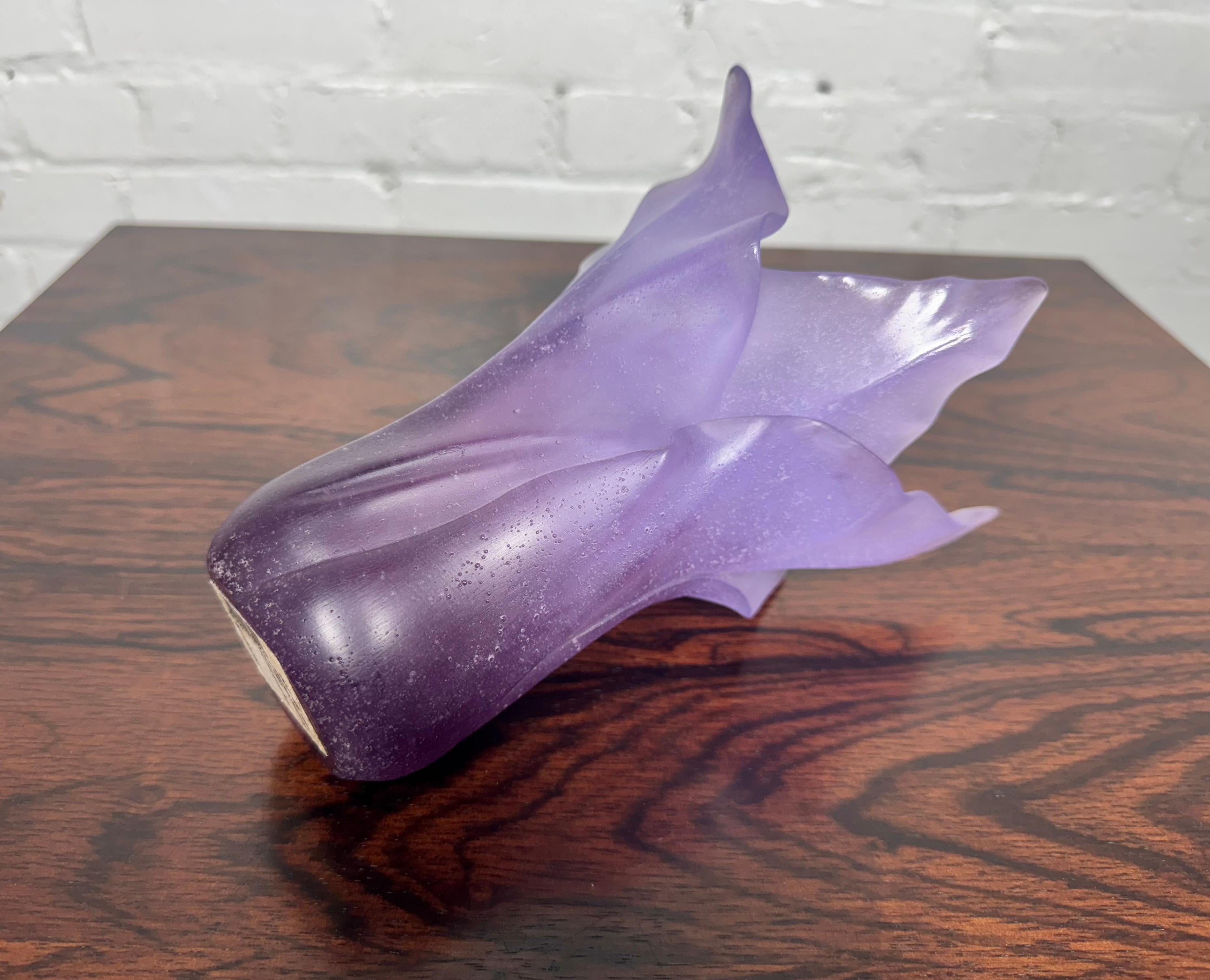 Fatto a mano Vaso Daum Violet Amethyst Pate de Verre,  Stile Art Nouveau / Art Deco in vendita