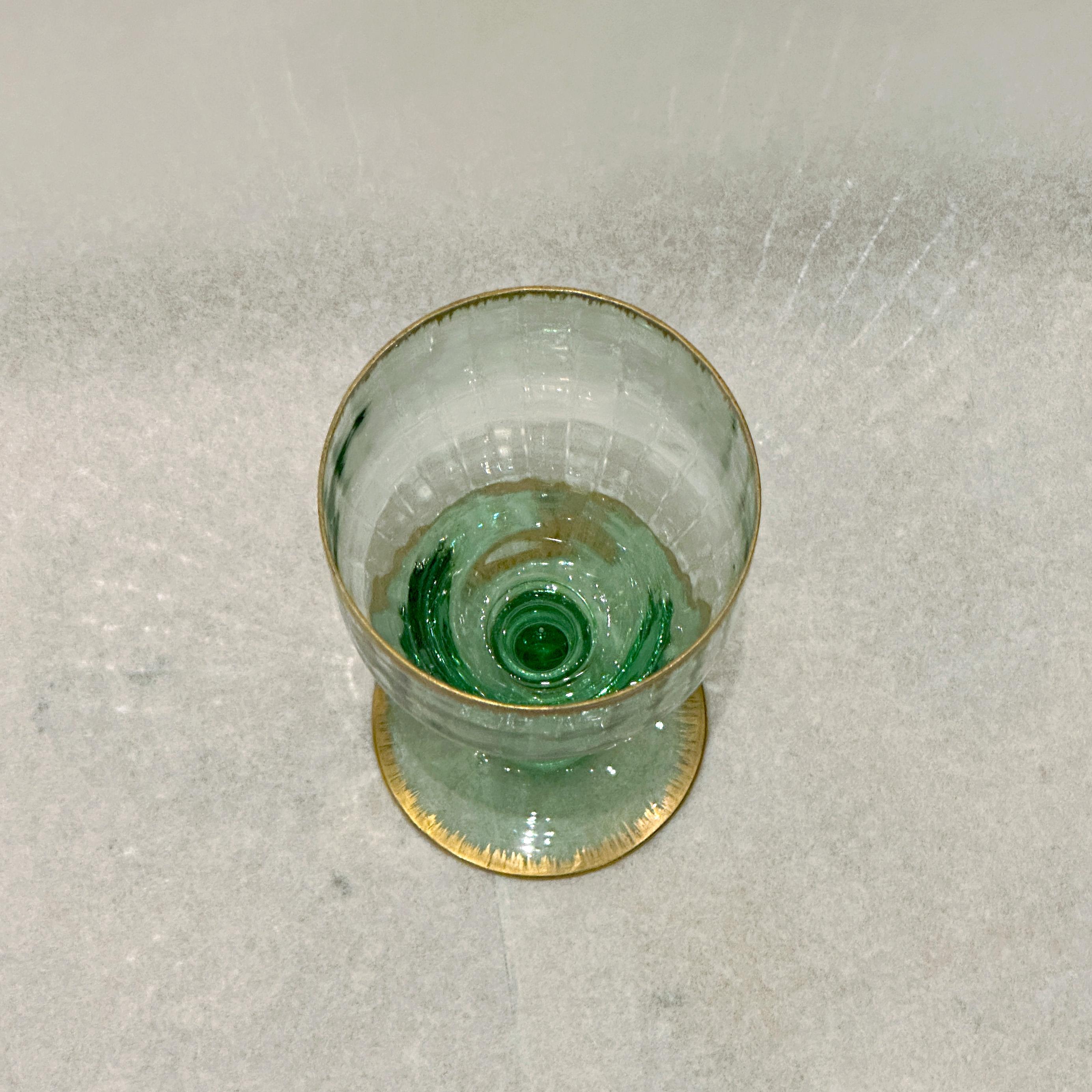 Daum water glass, Art Nouveau period, Nancy manufacture, circa 1900 For Sale 1