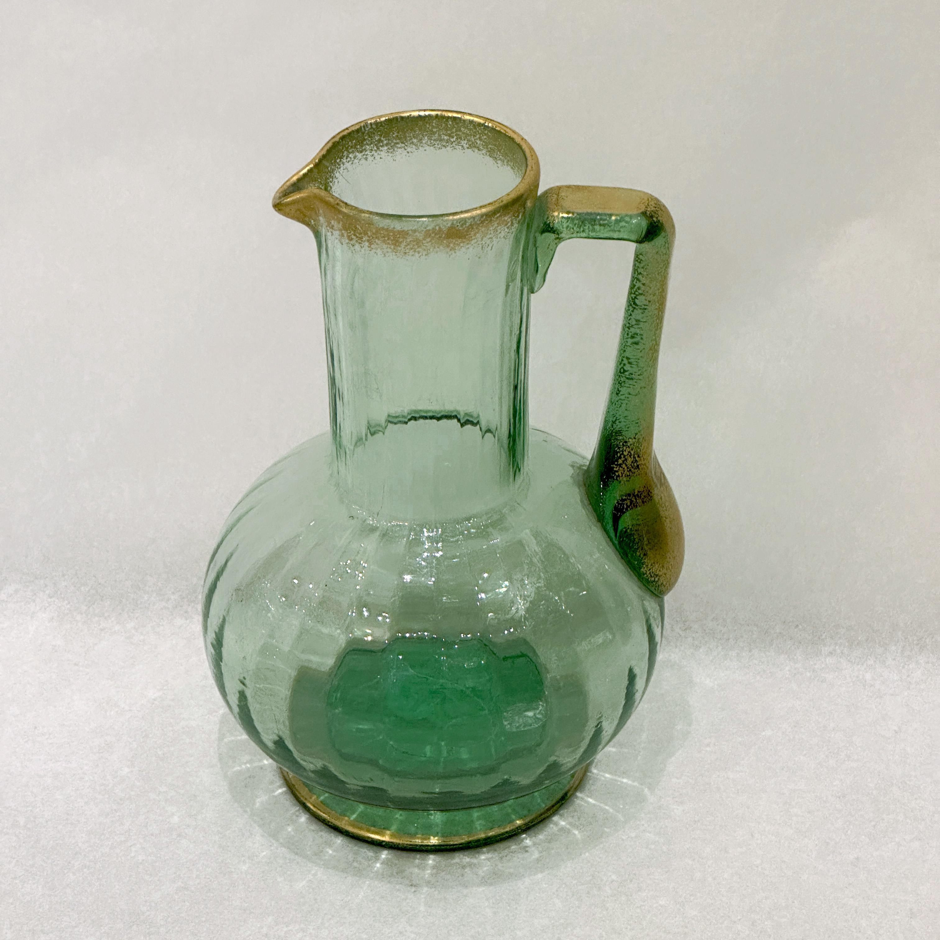 XIX secolo Brocca per acqua Daum, periodo Art Nouveau, manifattura di Nancy, circa 1900 in vendita