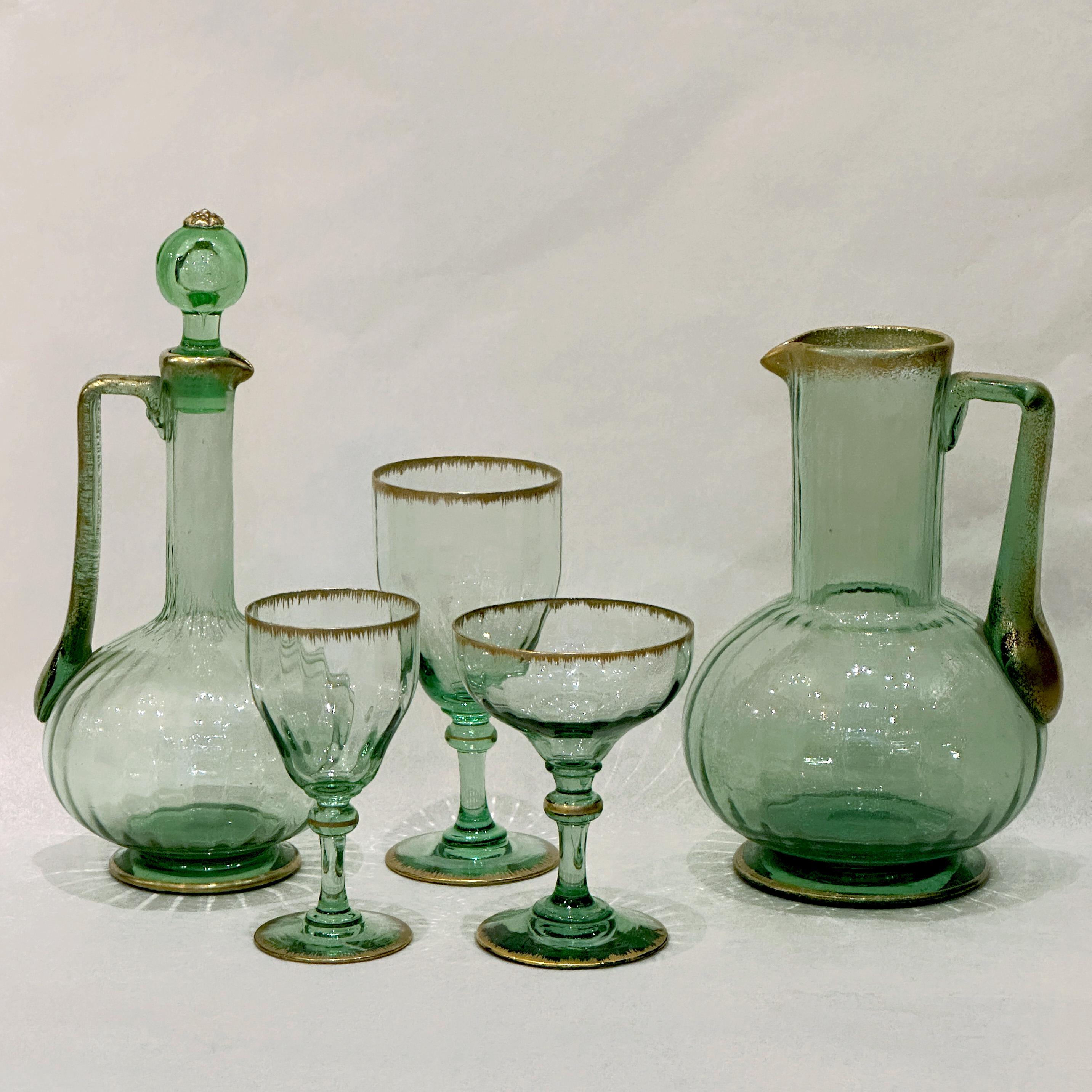 Decanter per vino Daum, periodo Art Nouveau, manifattura di Nancy, circa 1900 in vendita 2