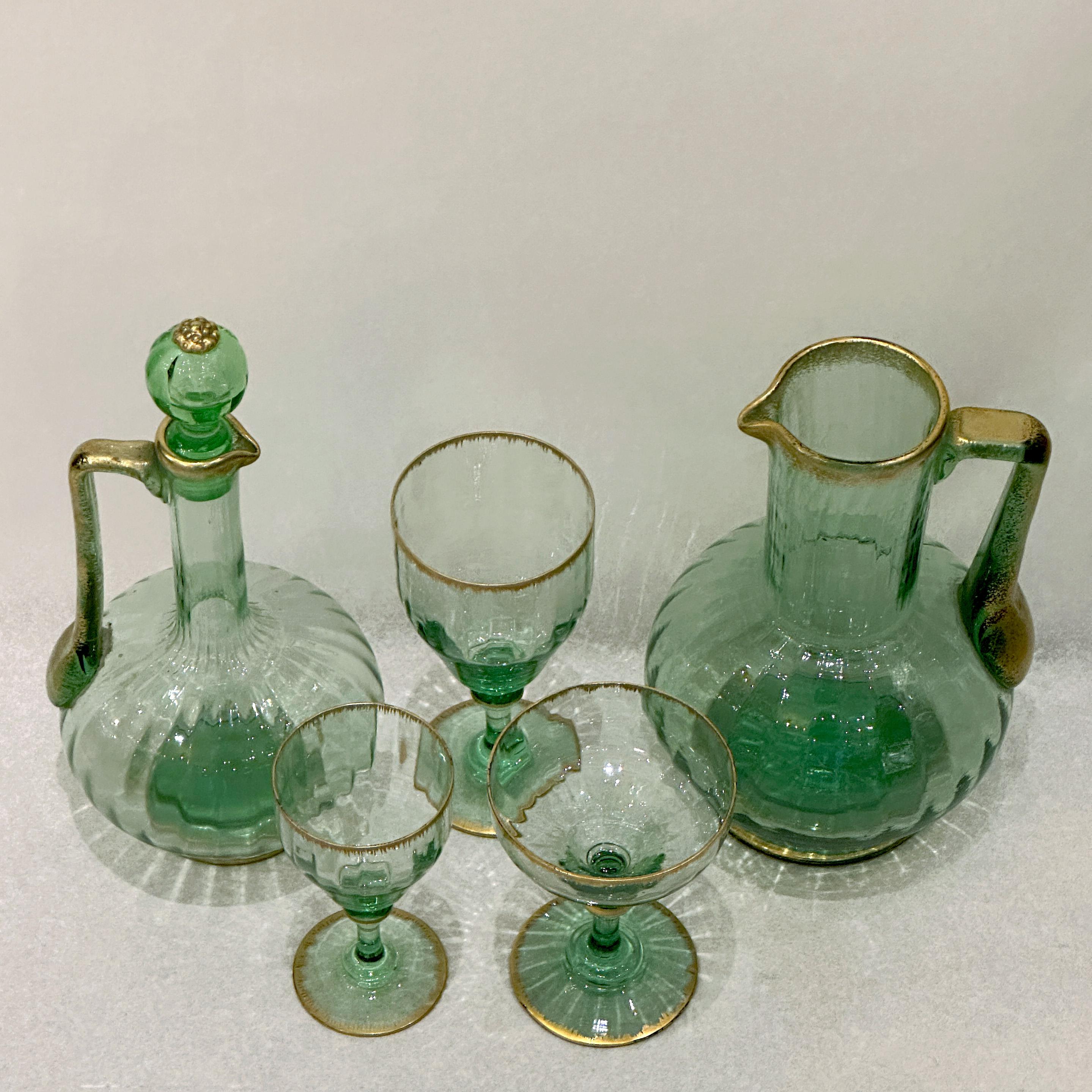 Decanter per vino Daum, periodo Art Nouveau, manifattura di Nancy, circa 1900 in vendita 3