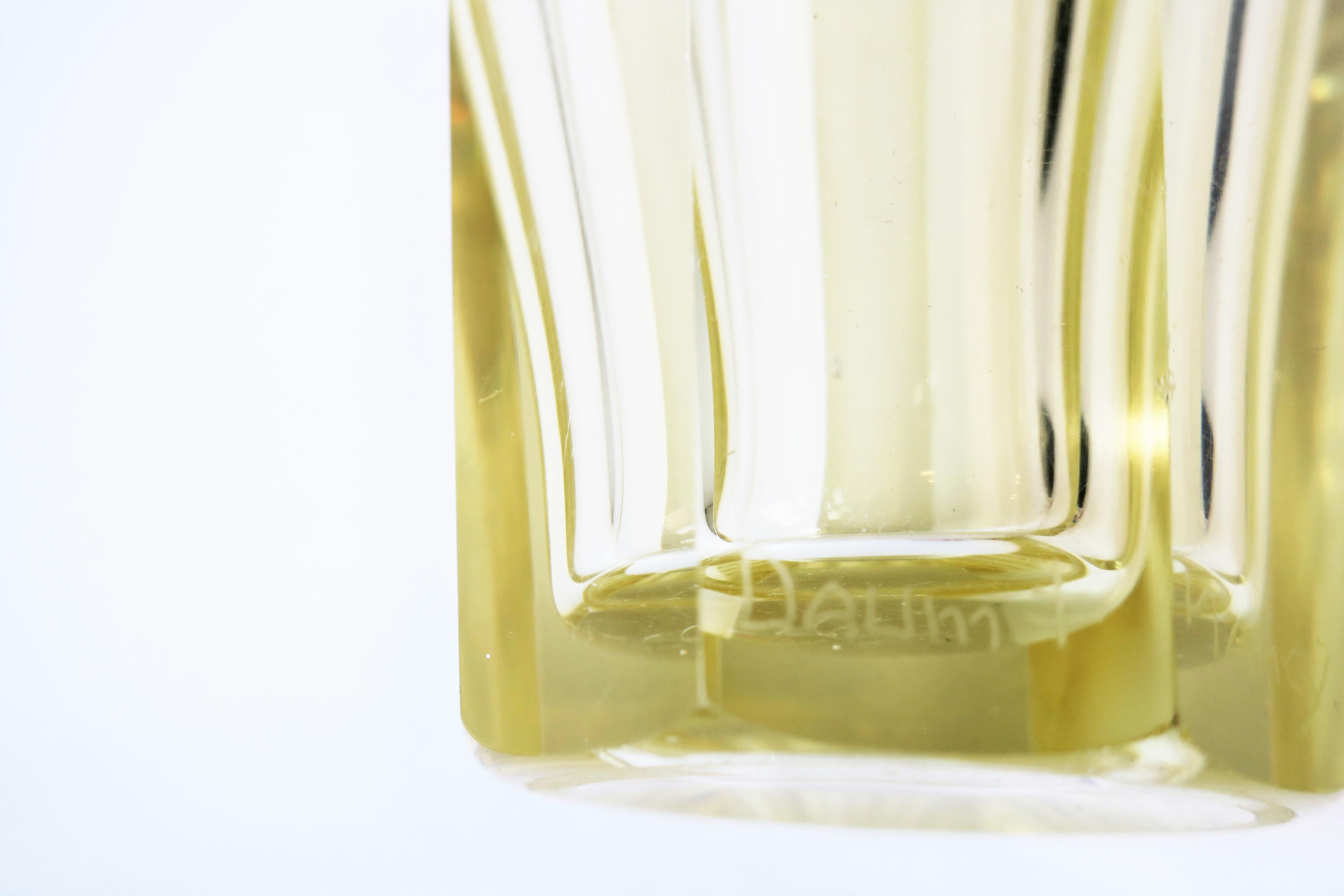 Daum Yellow Crystal Vase 5