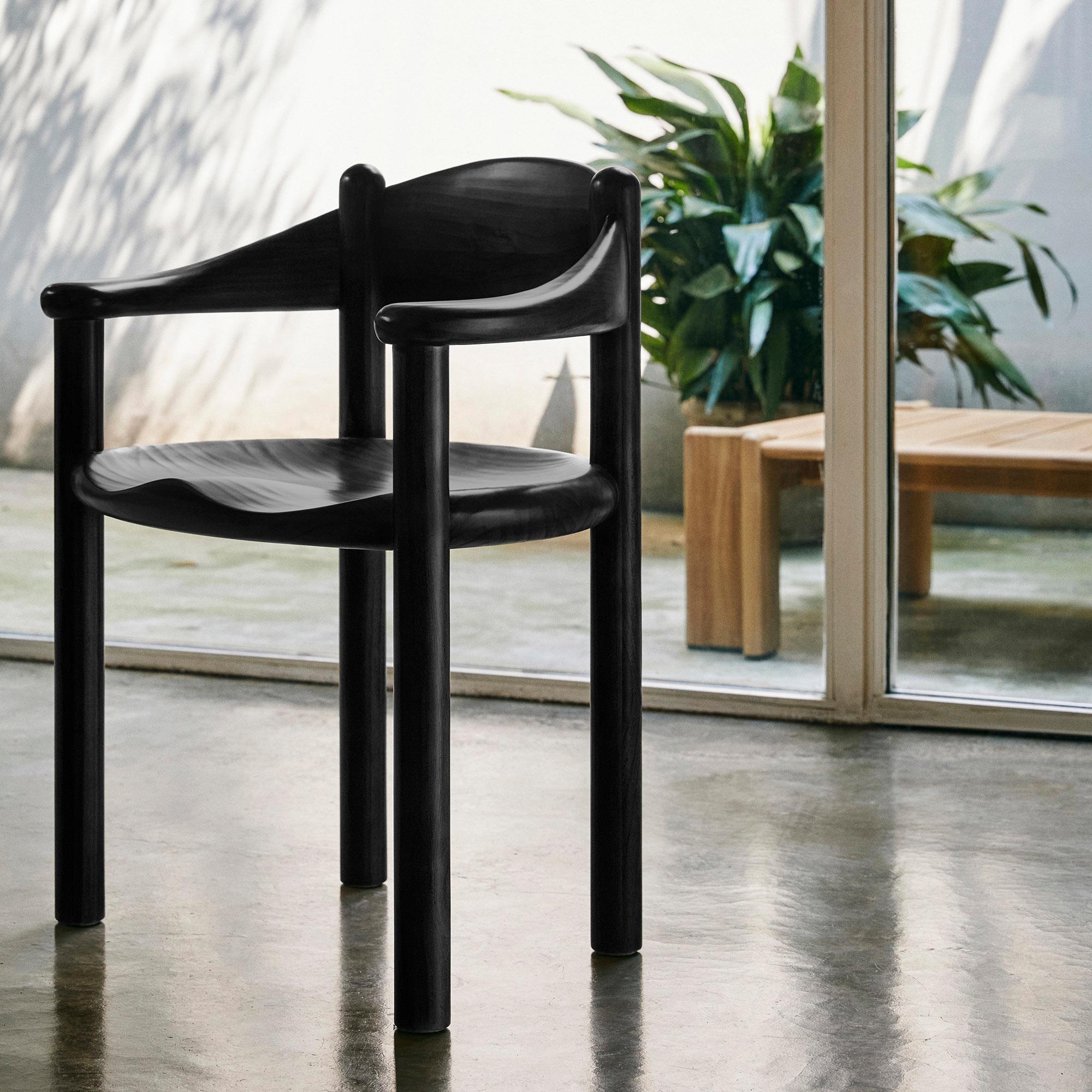 Mid-Century Modern Daumiller Armchair for GUBI in Brown/Black Pine For Sale