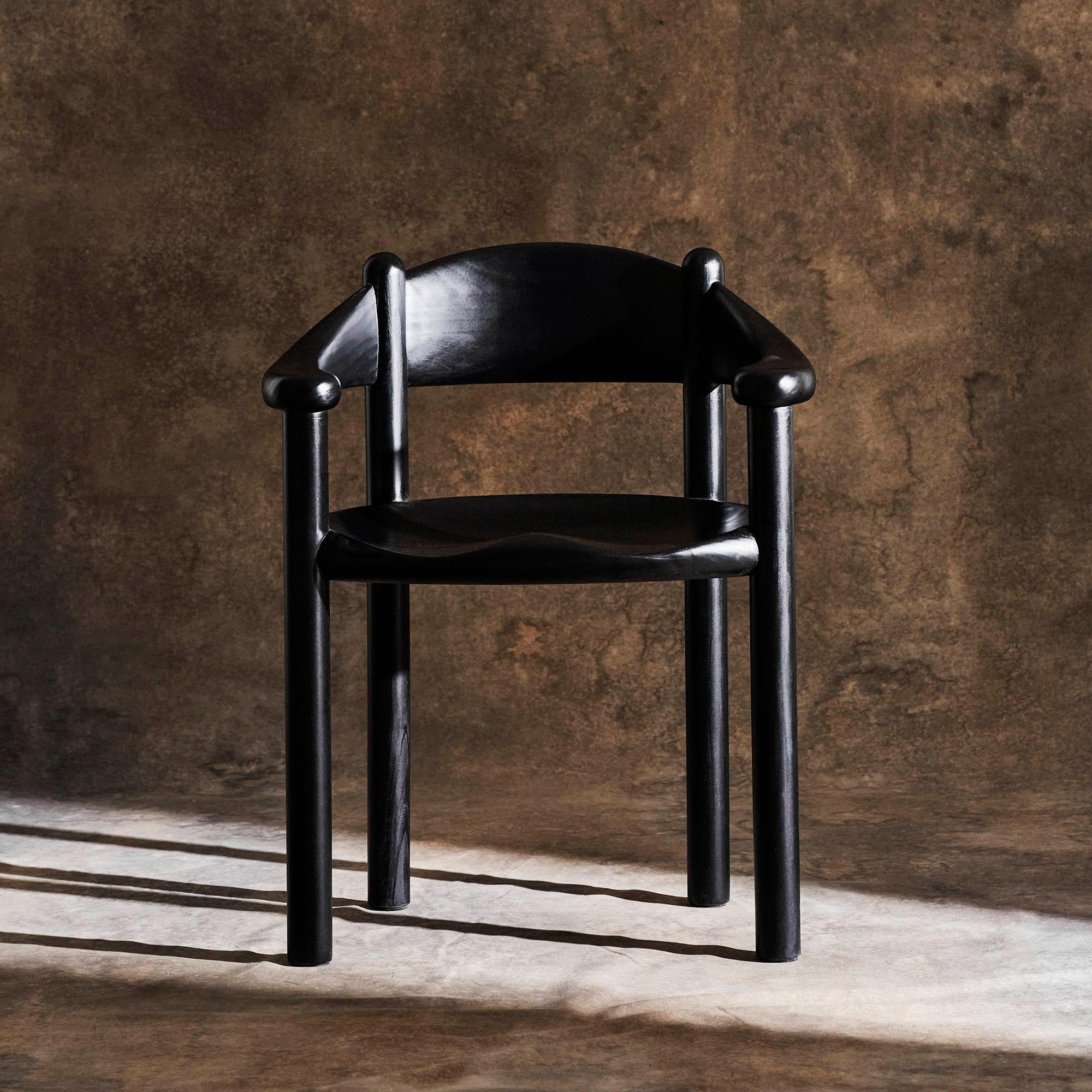 Danish Daumiller Armchair for GUBI in Brown/Black Pine For Sale