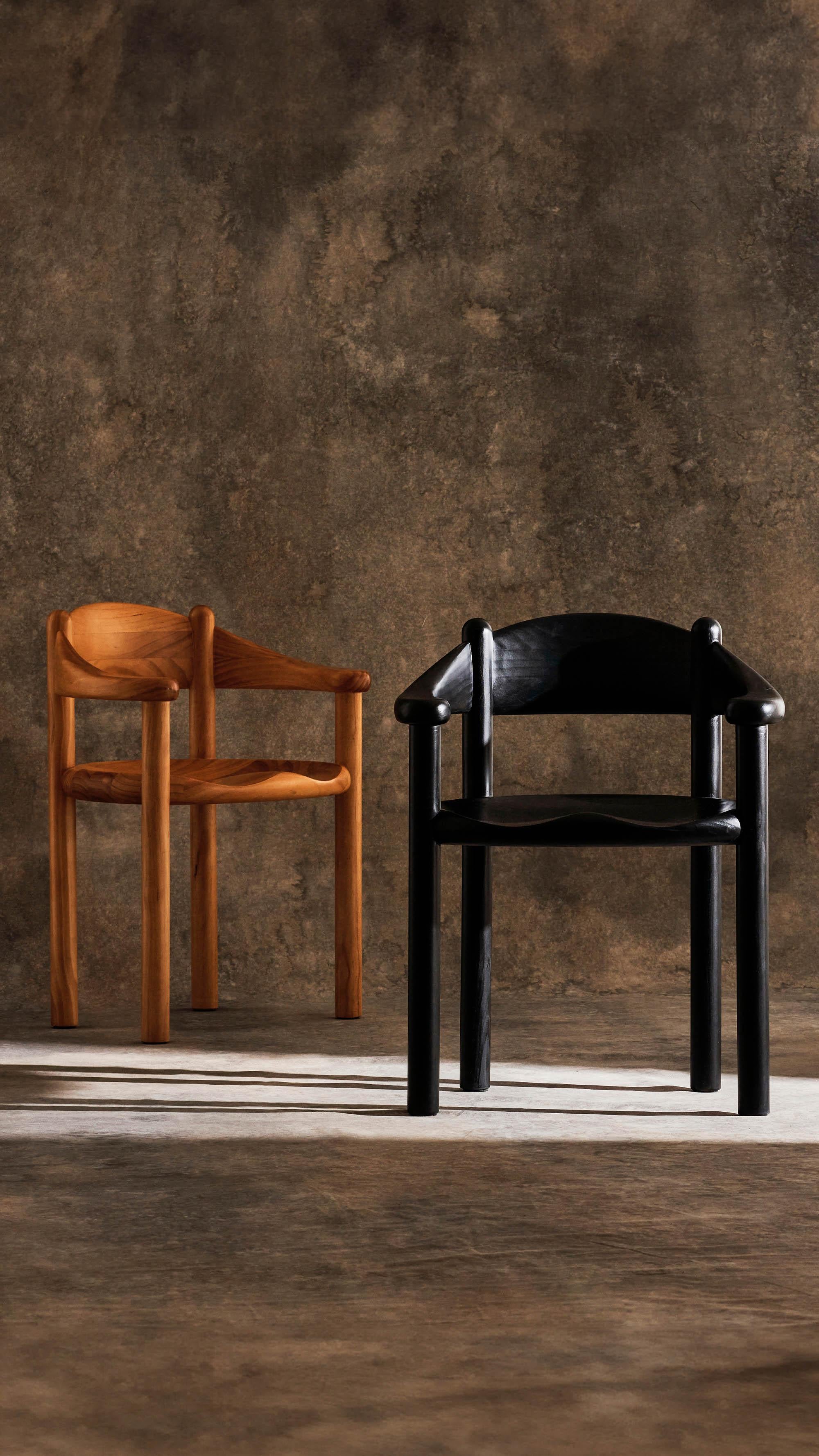 Stained Daumiller Armchair for GUBI in Brown/Black Pine For Sale