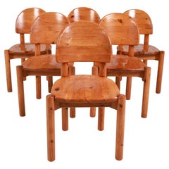 Daumiller Style Danish Pine Dining Chairs Circa 1980's