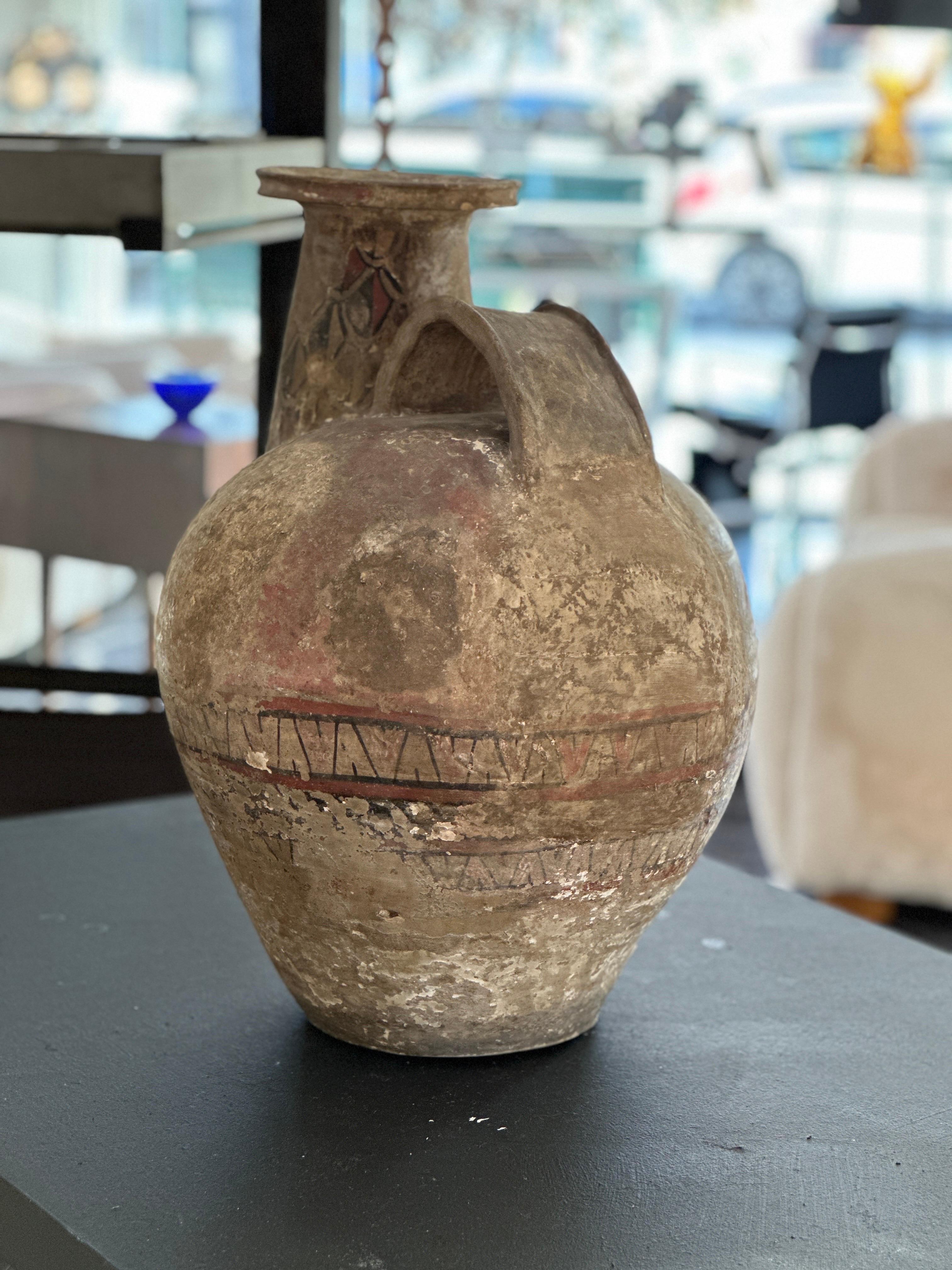 Daunianische Keramik Askos, ca. 3. Jahrhundert v. Chr. (18. Jahrhundert und früher) im Angebot