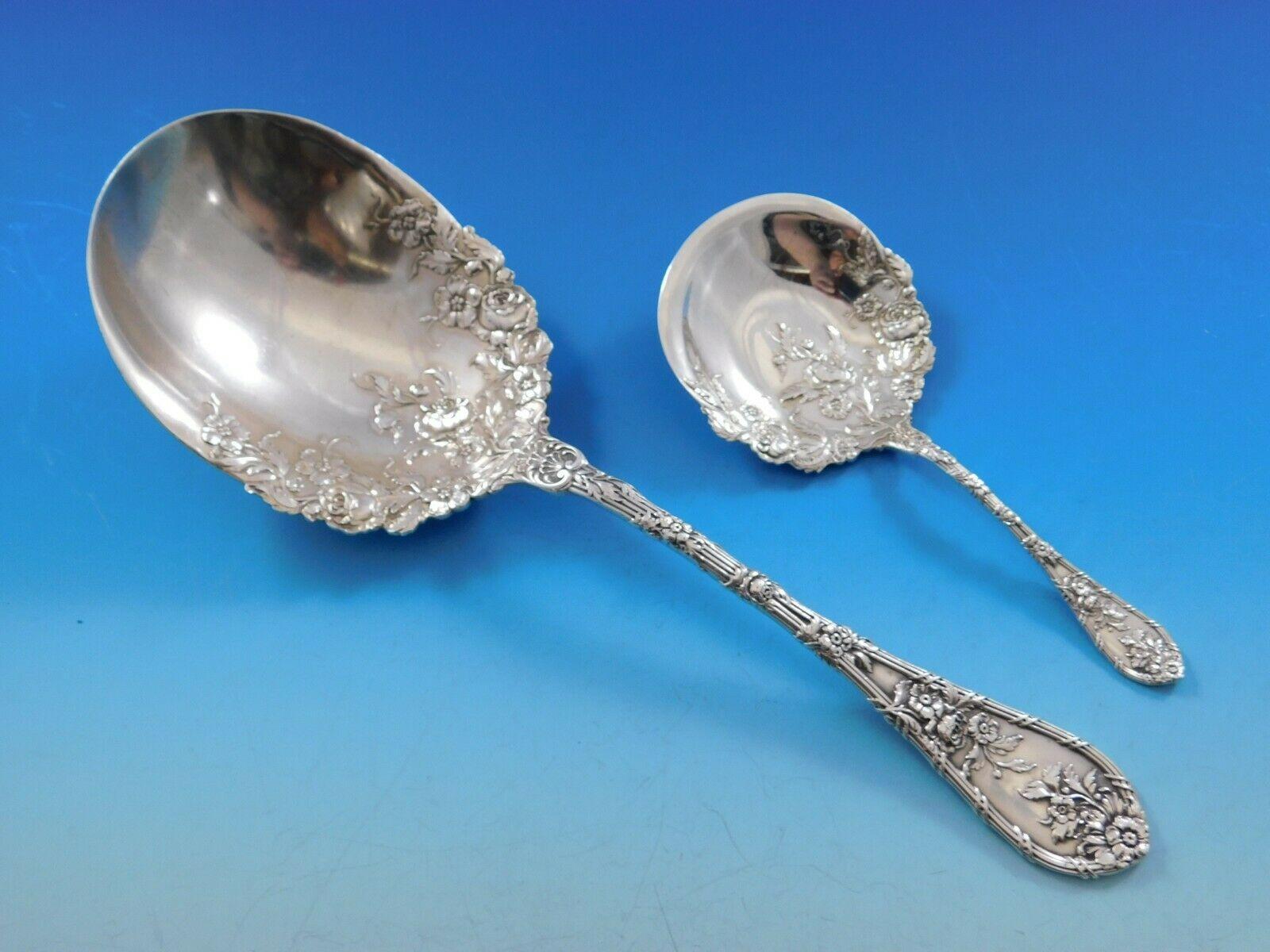 Dauphin by Durgin Gorham Sterling Silver Flatware Set 12 Service 92 Pcs Floral 3