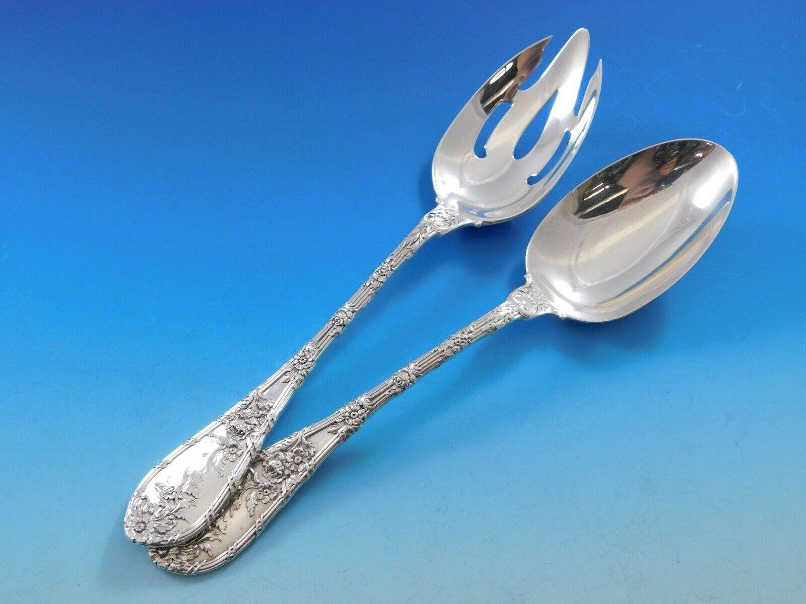 Dauphin by Durgin Gorham Sterling Silver Flatware Set 12 Service 92 Pcs Floral 4