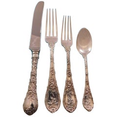 Dauphin von Gorham Sterling Silber Besteck Set für 12 Service 37 Stück Abendessen neu
