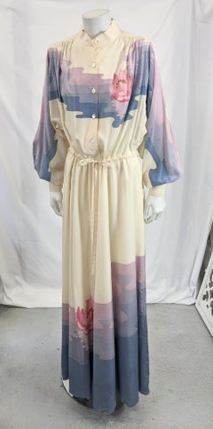 Dauphin, France Silk Hand Painted Batik Dress