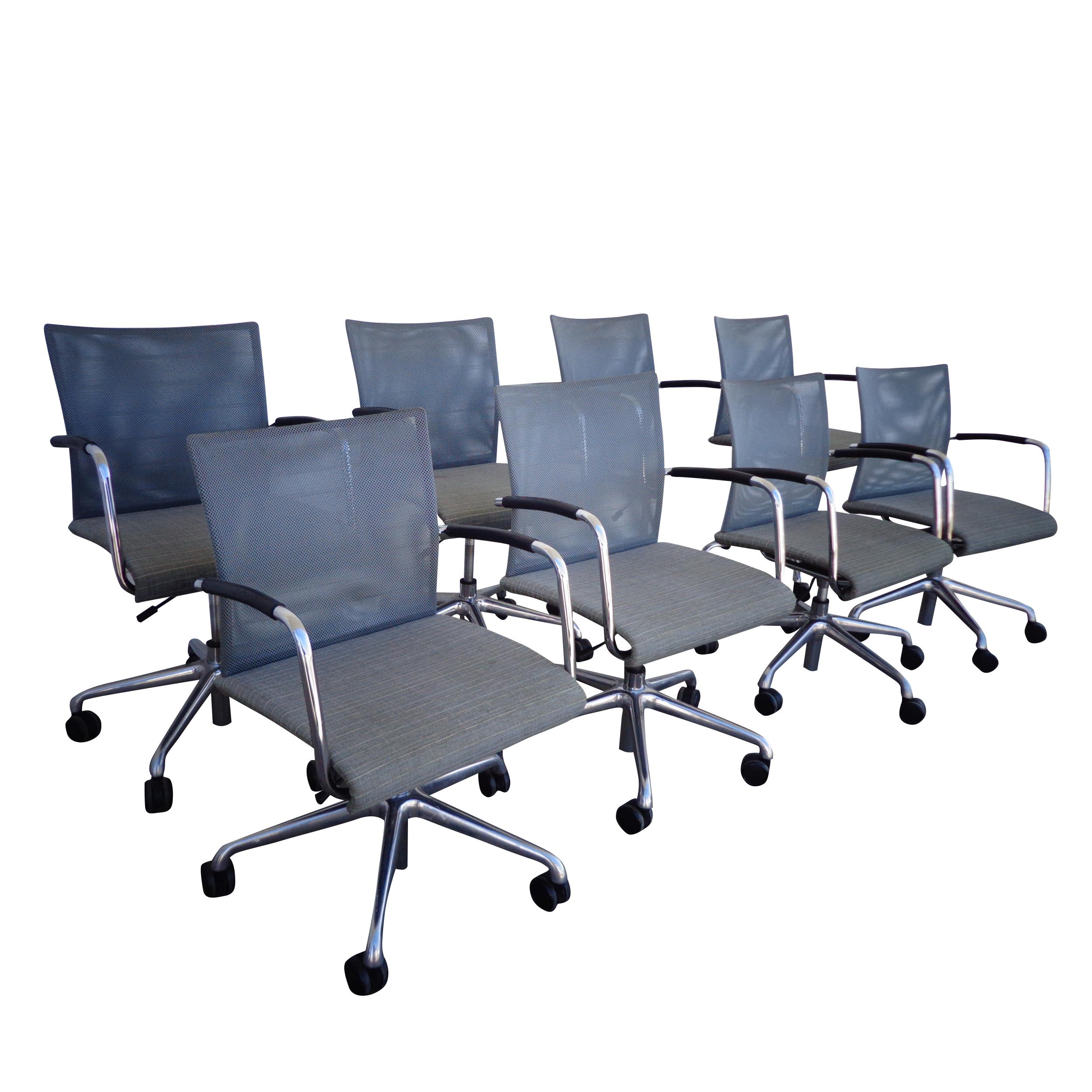 North American 6 Dauphin Stilo Conference Chairs by Jessica Engelhardt For Sale