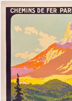 DAUPHINE - PARIS-LYON-MEDITERRANE Antique Original Vintage Rail Travel Poster