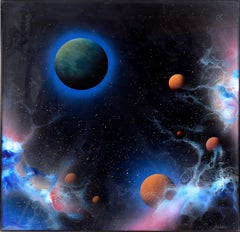 « Midnight Marvel », art astronomique peint à l'envers par Dave Archer
