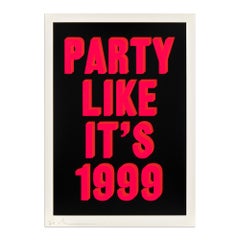 Estampe sérigraphiée signée Dave Buonaguidi, Party Like It's 1999, Pop Art contemporain