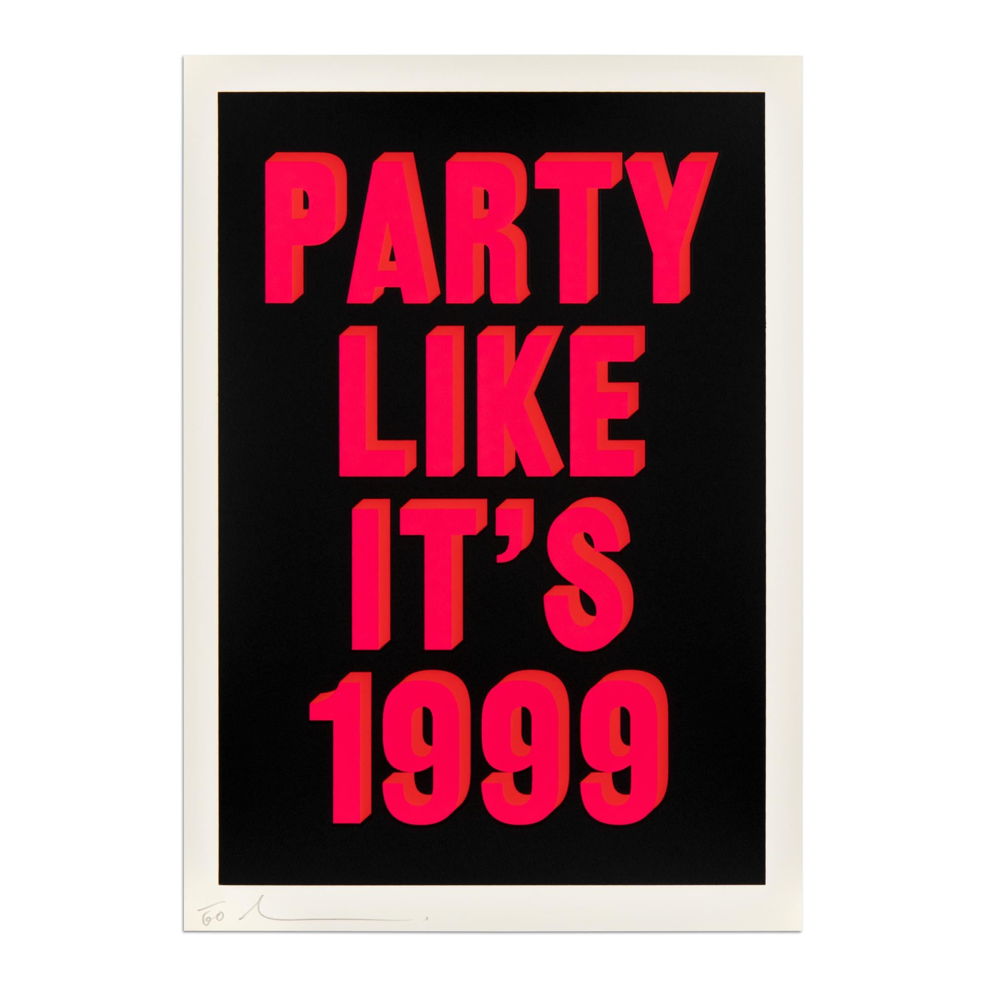 Dave Buonaguidi, Party Like It's 1999: serigrafia firmata, arte pop contemporanea