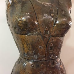 Dave Cole "Trophy Wife #11" Antique Dress Form and Antlers 2017