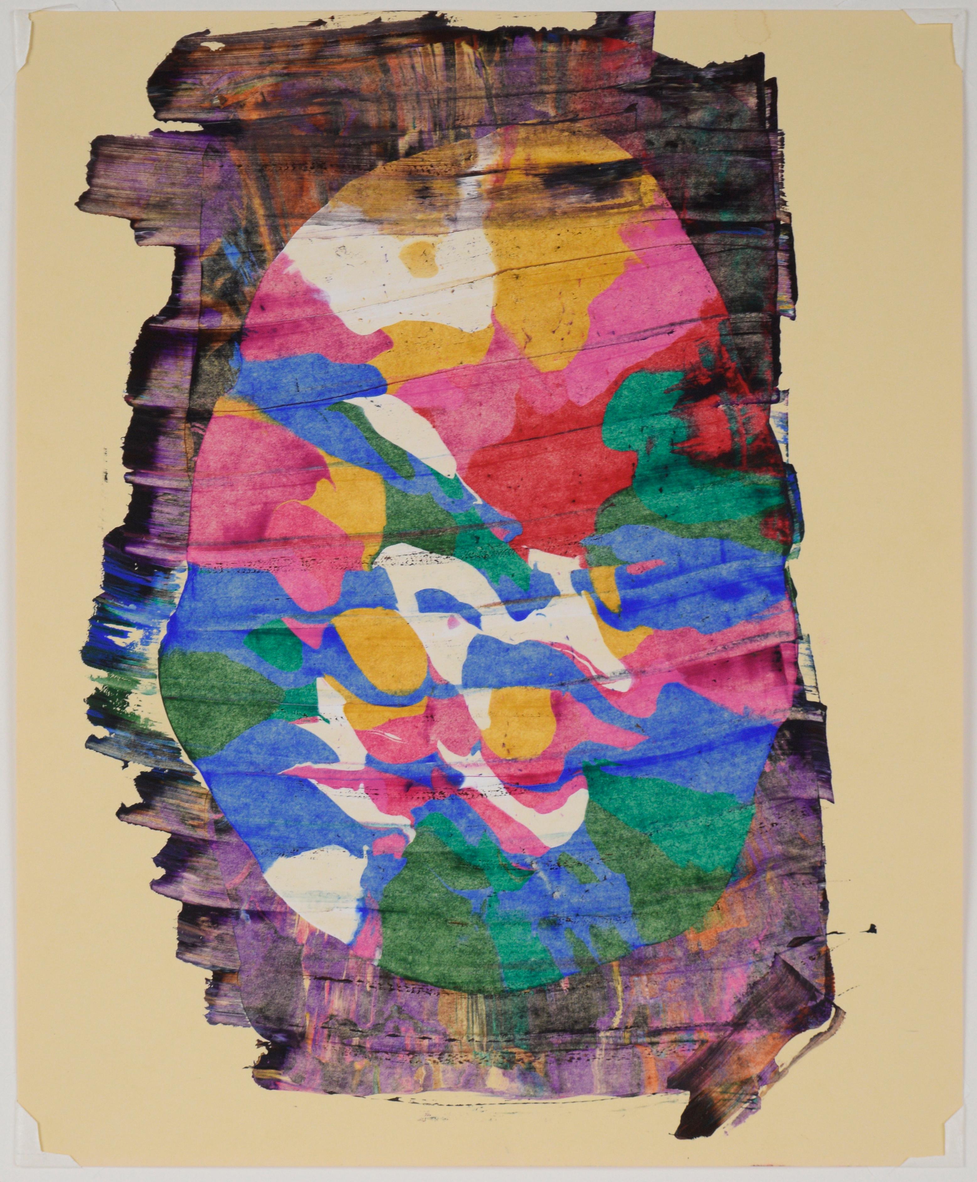 Il cerchio - Astratto originale su carta - Painting di Dave Frances
