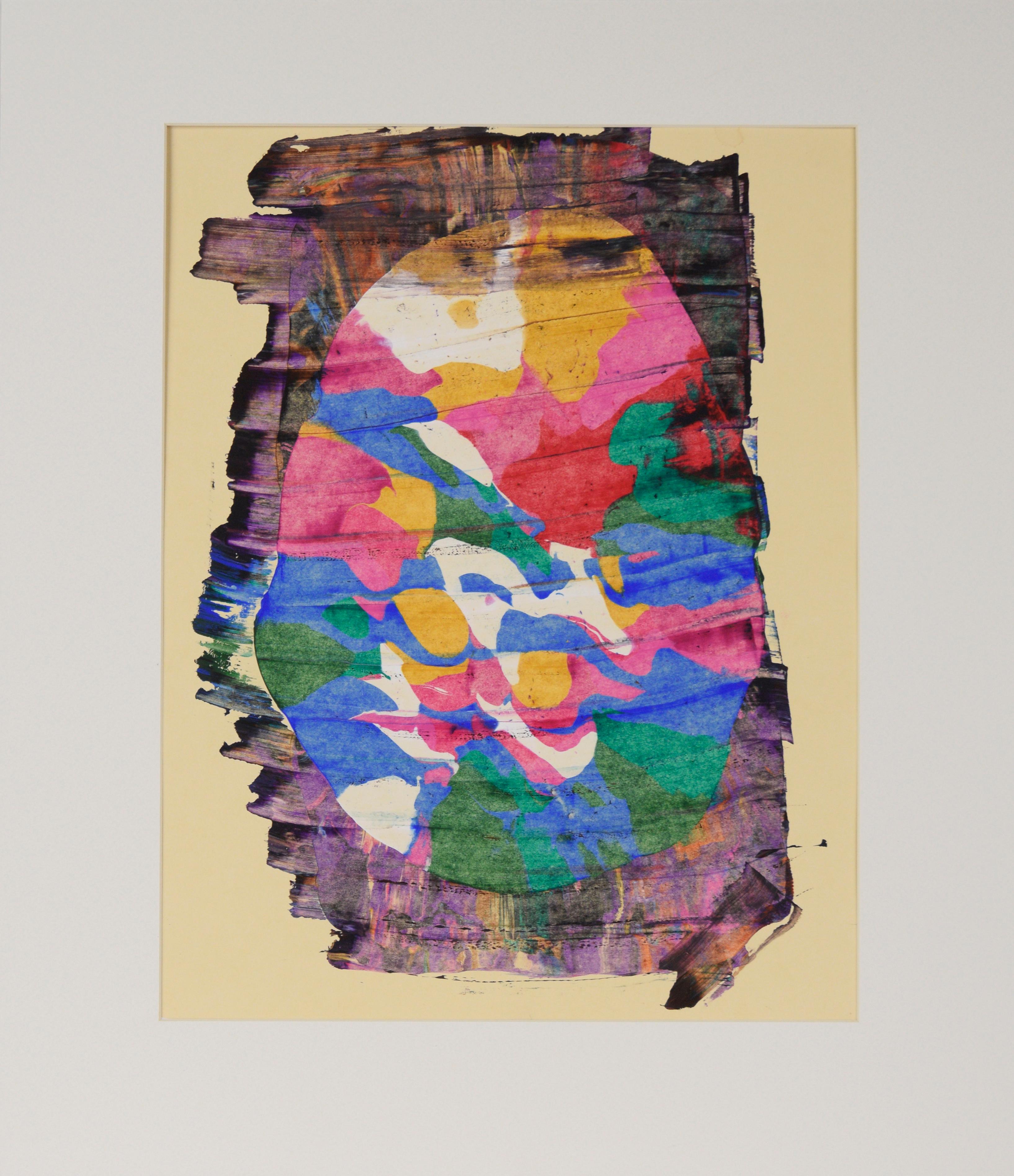 Abstract Painting di Dave Frances - Il cerchio - Astratto originale su carta