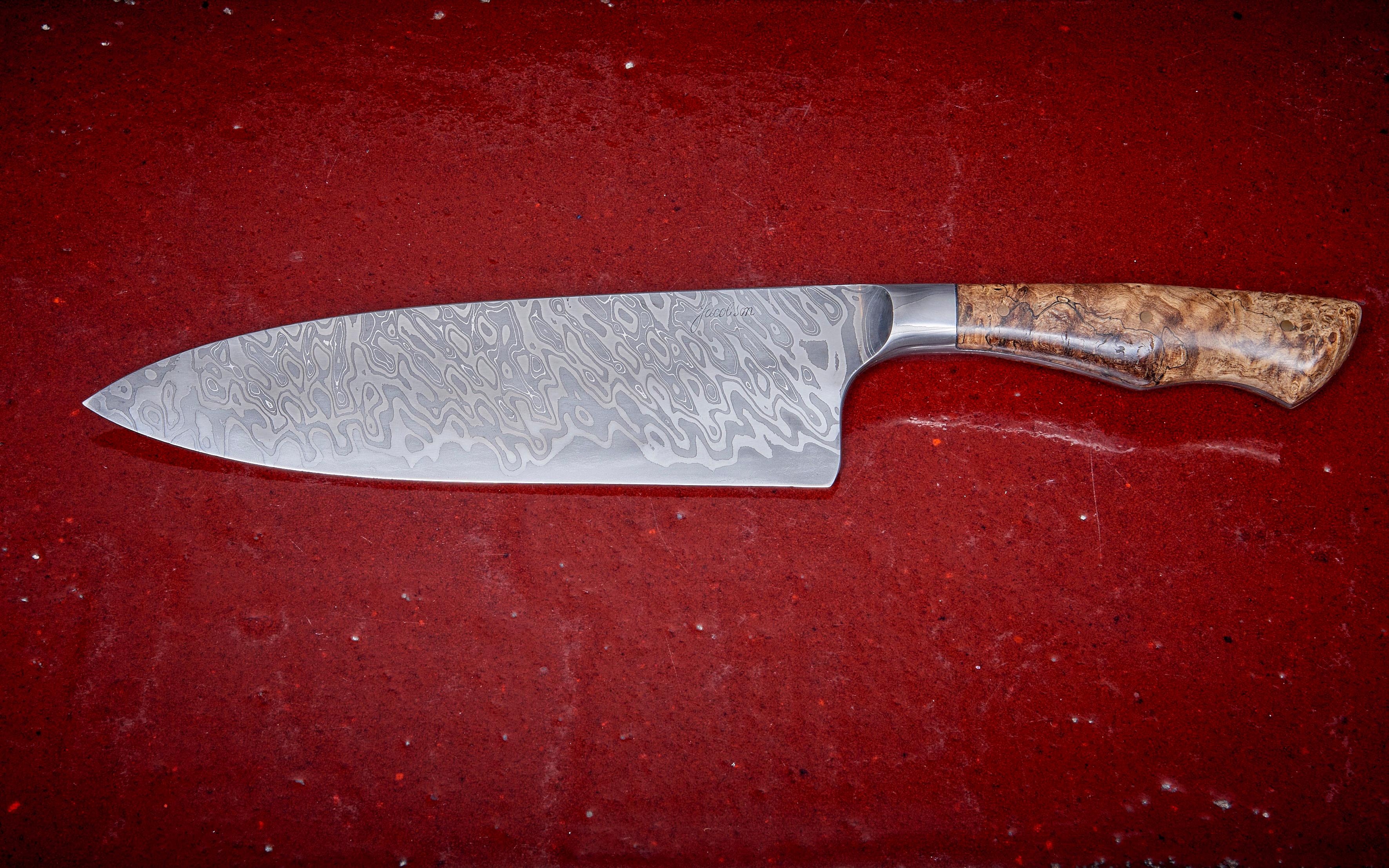 Metal Dave Jacobson Knife with Hickory Handle, USA - 2023 For Sale