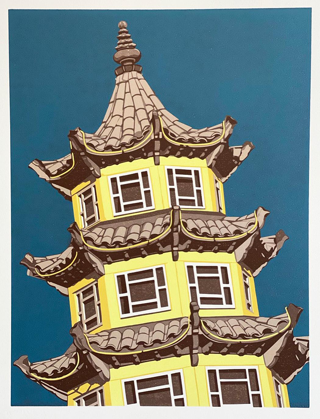 Hop Louie (Pagoda) - Print by Dave Lefner
