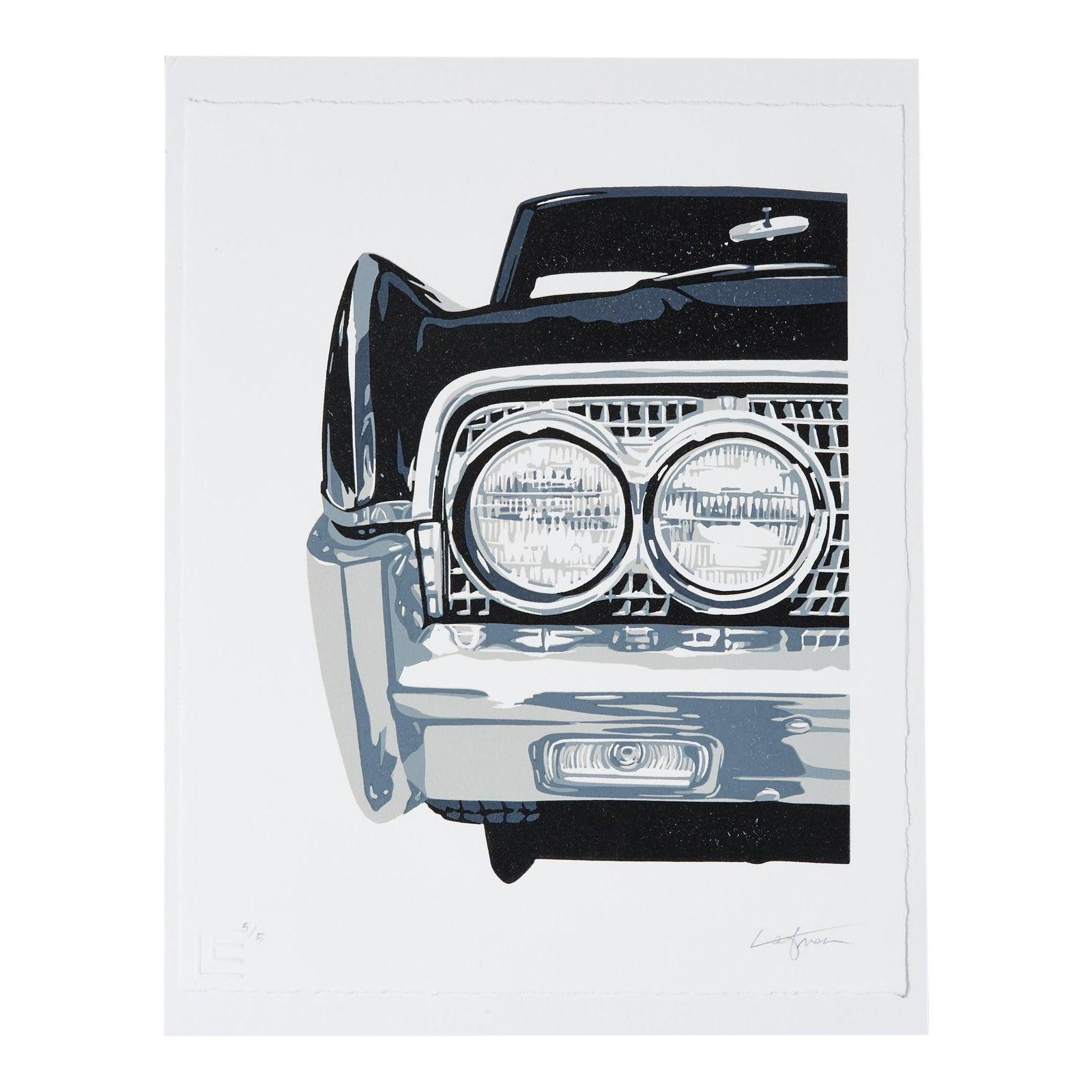 Dave Lefner Print - The Black Lincoln Continental 