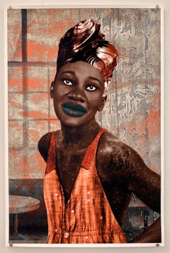 Challenger, collage numérique figuratif contemporain sur papier
