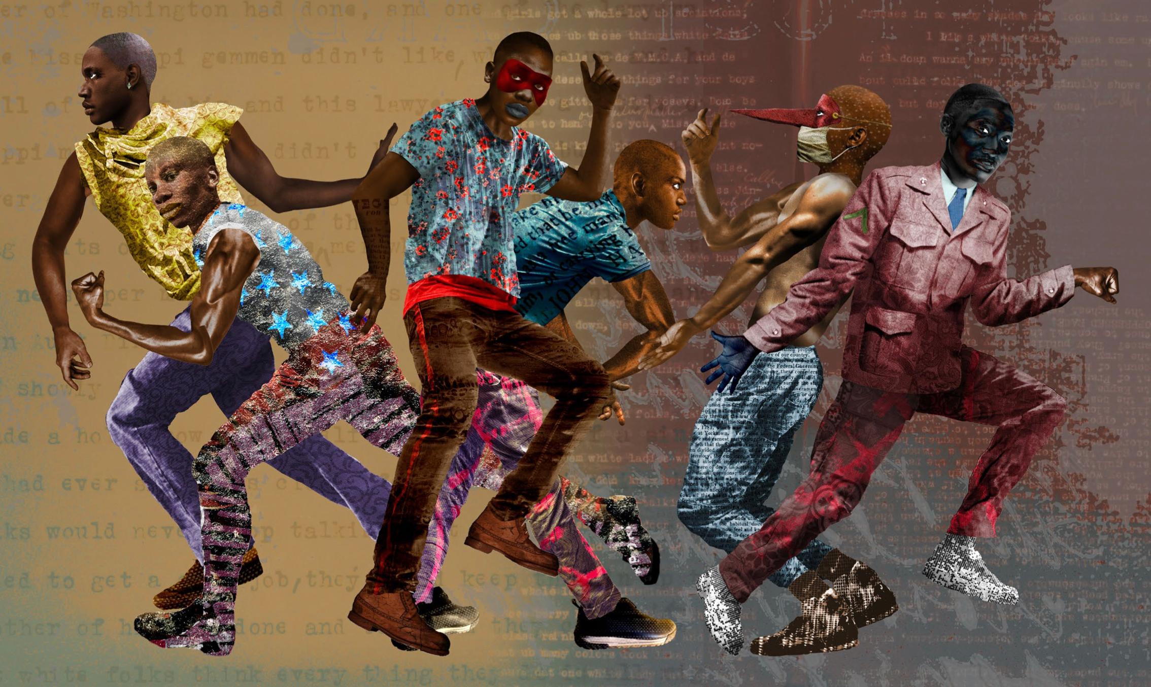 Dave McClinton Figurative Print - Low Impact, Contemporary Figurative Digital Collage on Paper