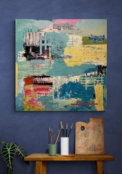 Large Abstract Acrylic Painting on Canvas "Beneficial Combinations"