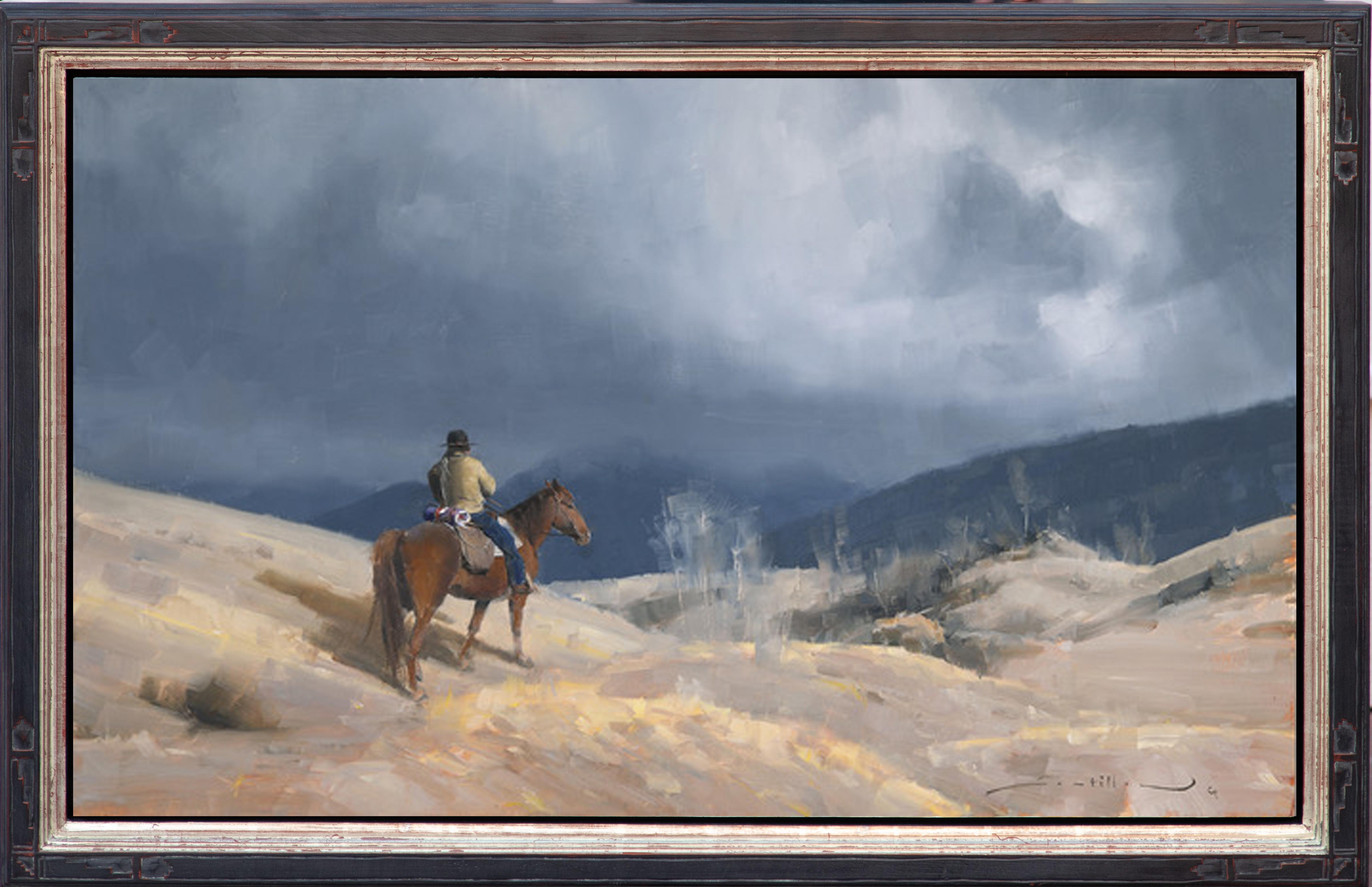 Dave Santillanes Figurative Painting - Into the Storm