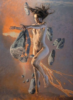 "Gaia" by Dave Seeley, Floating Nude Female